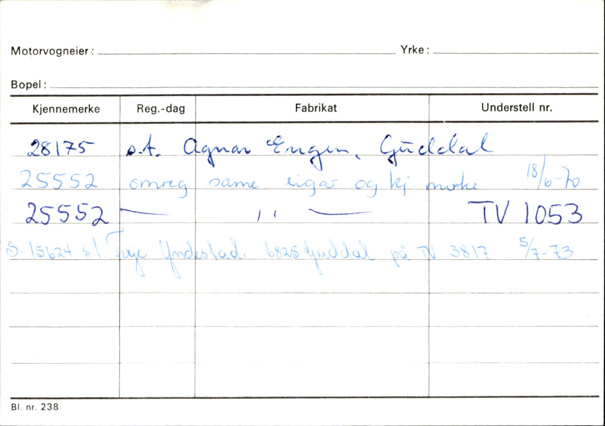 Statens vegvesen, Sogn og Fjordane vegkontor, AV/SAB-A-5301/4/F/L0125: Eigarregister Sogndal V-Å. Aurland A-Å. Fjaler A-N, 1945-1975, p. 1638