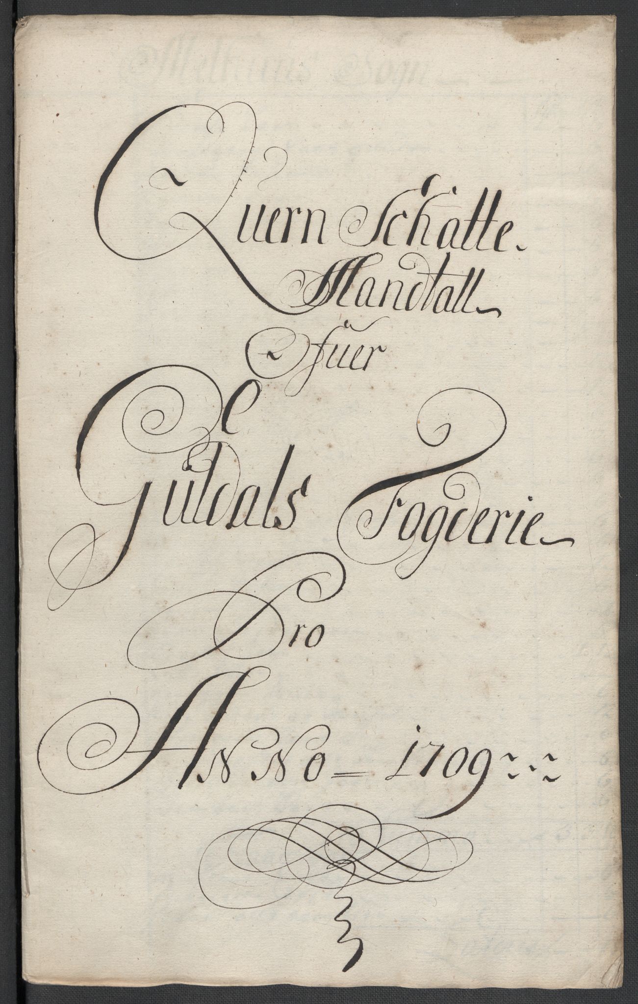Rentekammeret inntil 1814, Reviderte regnskaper, Fogderegnskap, RA/EA-4092/R60/L3959: Fogderegnskap Orkdal og Gauldal, 1709, p. 277