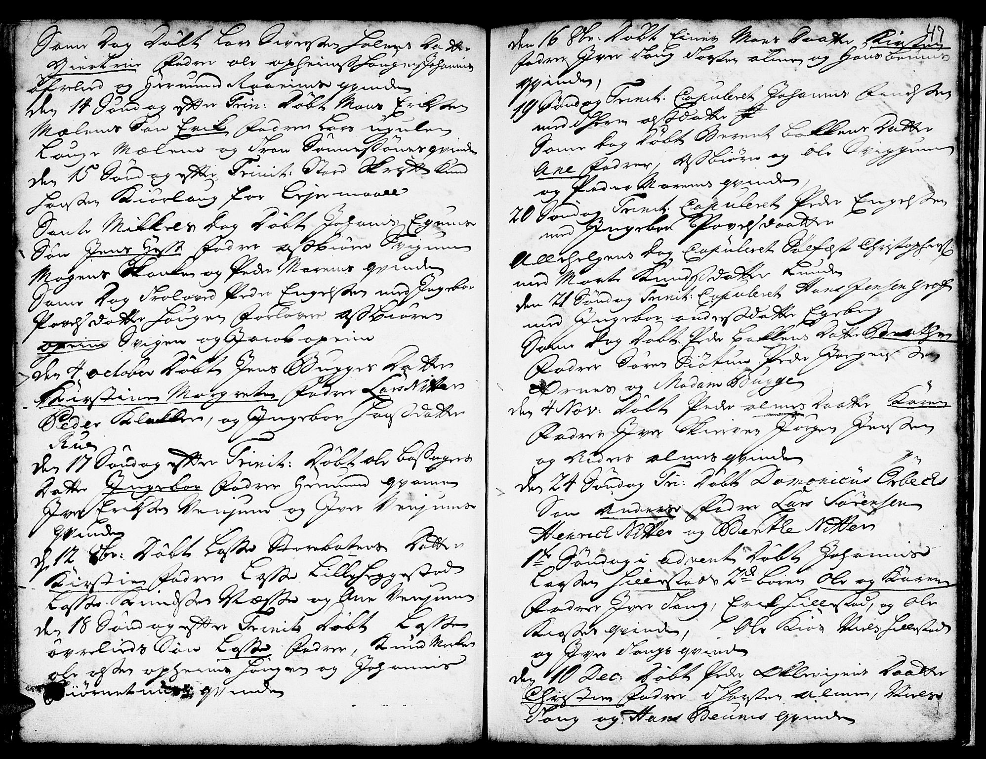 Hafslo sokneprestembete, SAB/A-80301/H/Haa/Haaa/L0001: Parish register (official) no. A 1, 1717-1755, p. 47