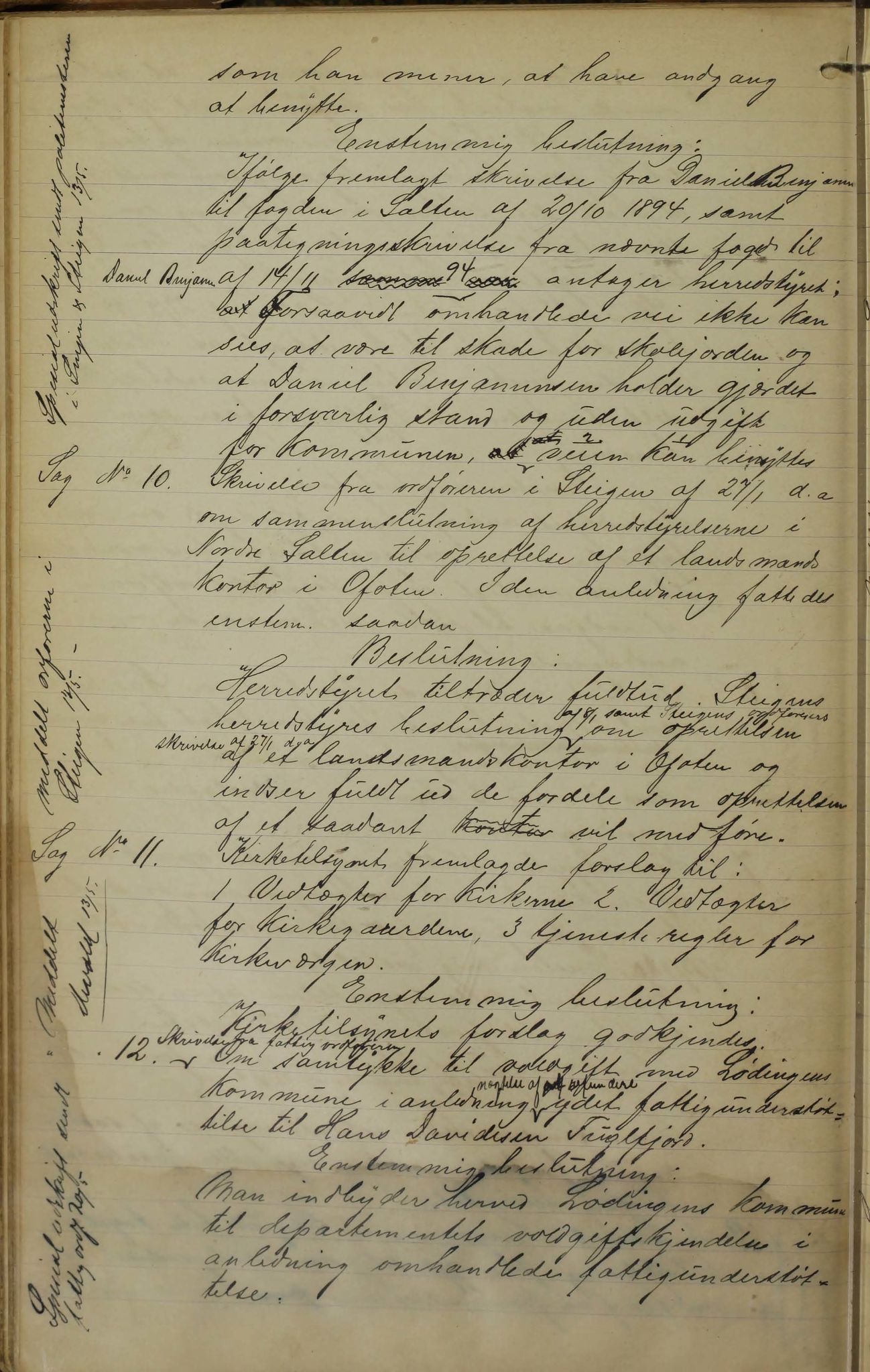 Tysfjord kommune. Formannskapet, AIN/K-18500.150/100/L0002: Forhandlingsprotokoll for Tysfjordens formandskap, 1895-1912