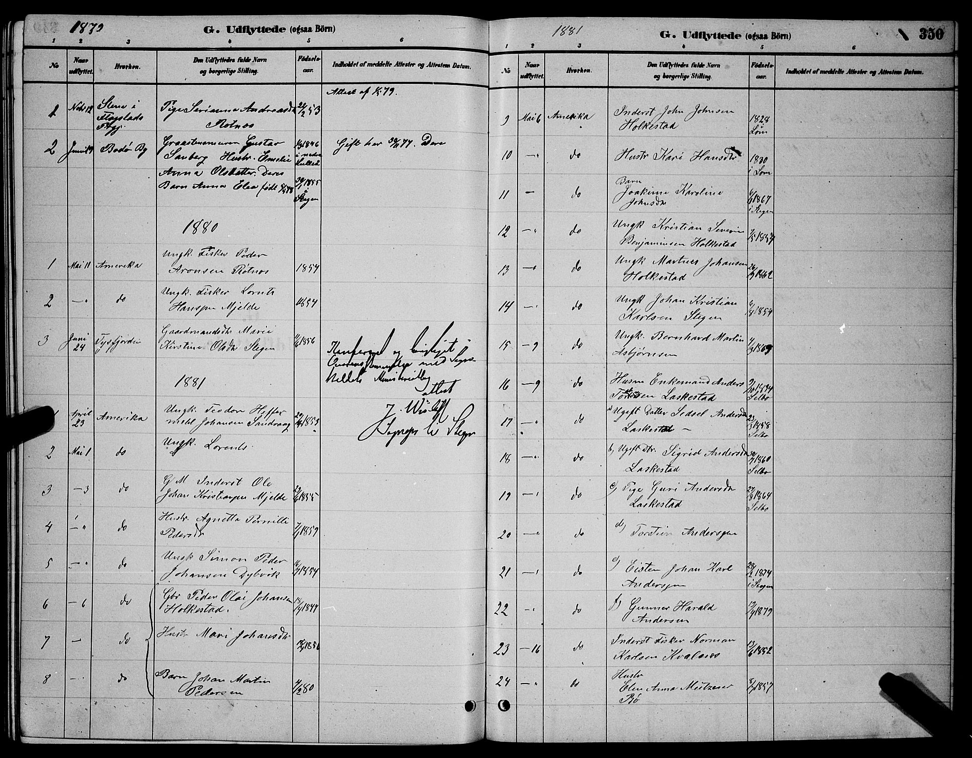 Ministerialprotokoller, klokkerbøker og fødselsregistre - Nordland, SAT/A-1459/855/L0816: Parish register (copy) no. 855C05, 1879-1894, p. 350