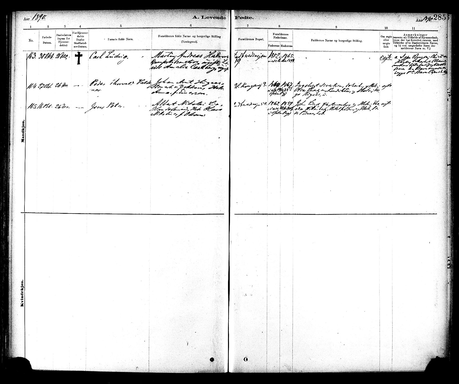 Ministerialprotokoller, klokkerbøker og fødselsregistre - Sør-Trøndelag, SAT/A-1456/604/L0188: Parish register (official) no. 604A09, 1878-1892, p. 285