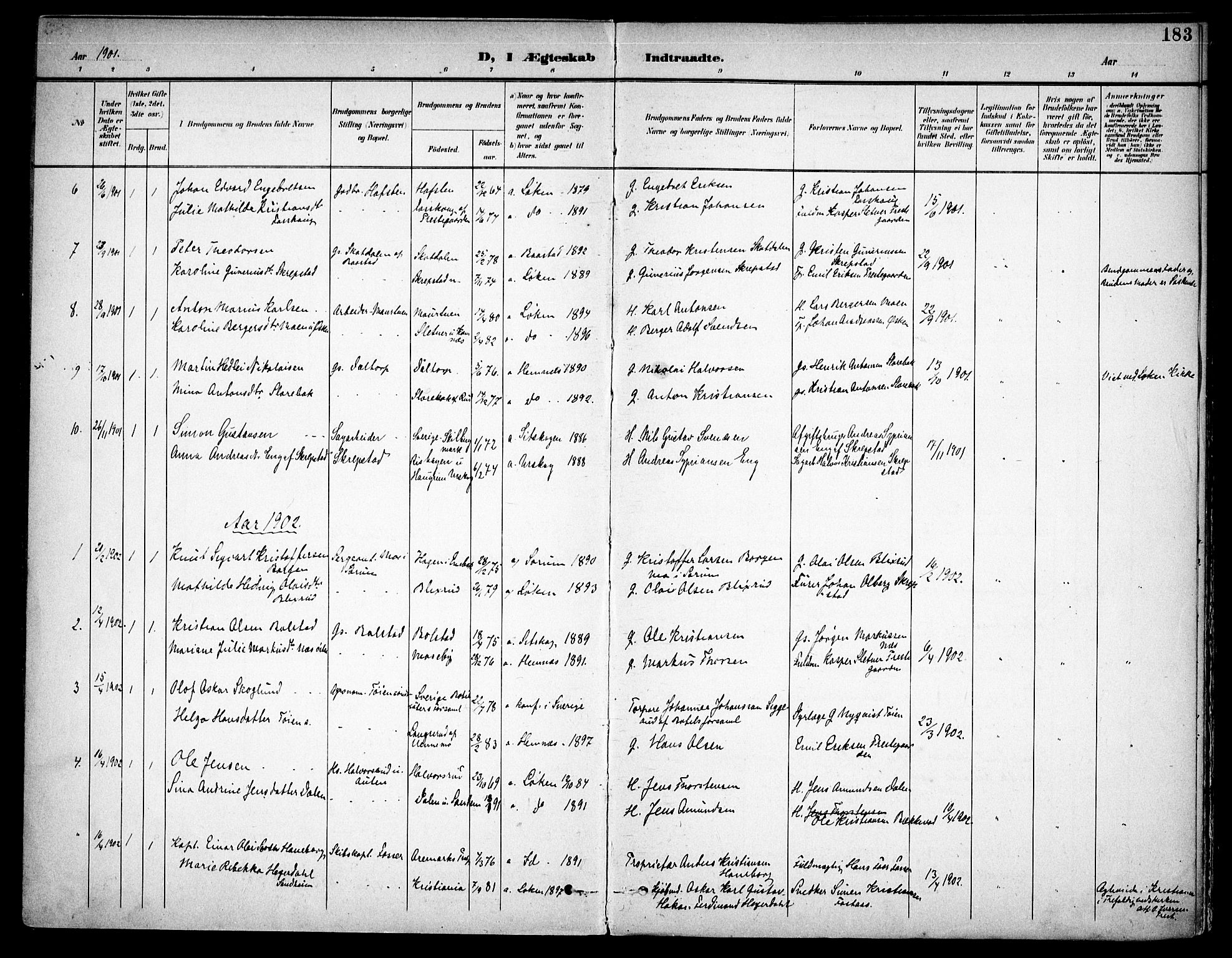 Høland prestekontor Kirkebøker, AV/SAO-A-10346a/F/Fa/L0015: Parish register (official) no. I 15, 1897-1912, p. 183