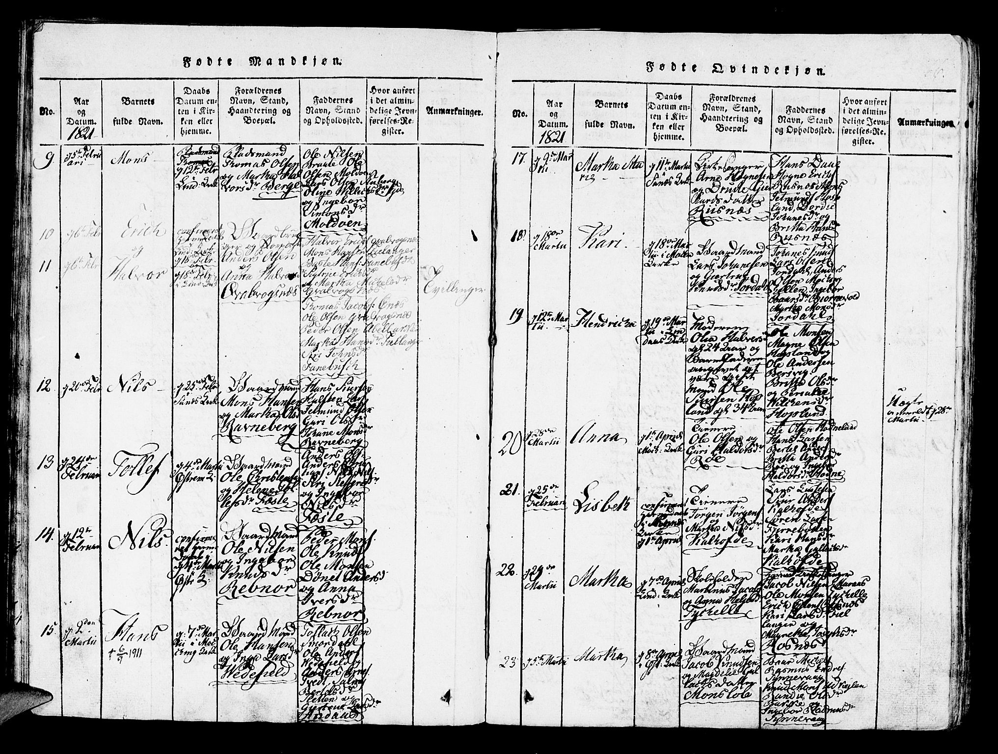 Lindås Sokneprestembete, AV/SAB-A-76701/H/Haa/Haaa/L0007: Parish register (official) no. A 7, 1816-1823, p. 66