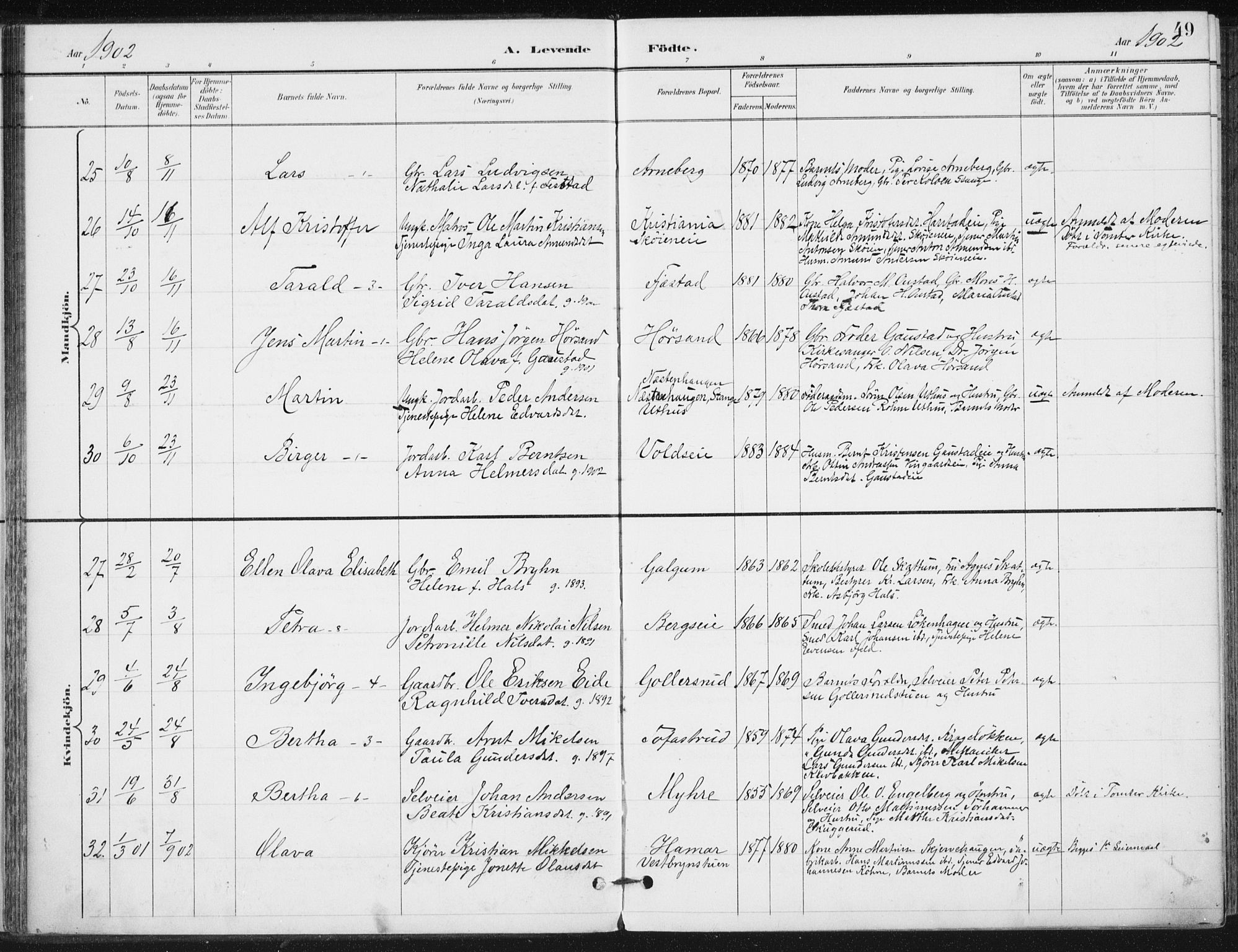 Romedal prestekontor, SAH/PREST-004/K/L0011: Parish register (official) no. 11, 1896-1912, p. 49