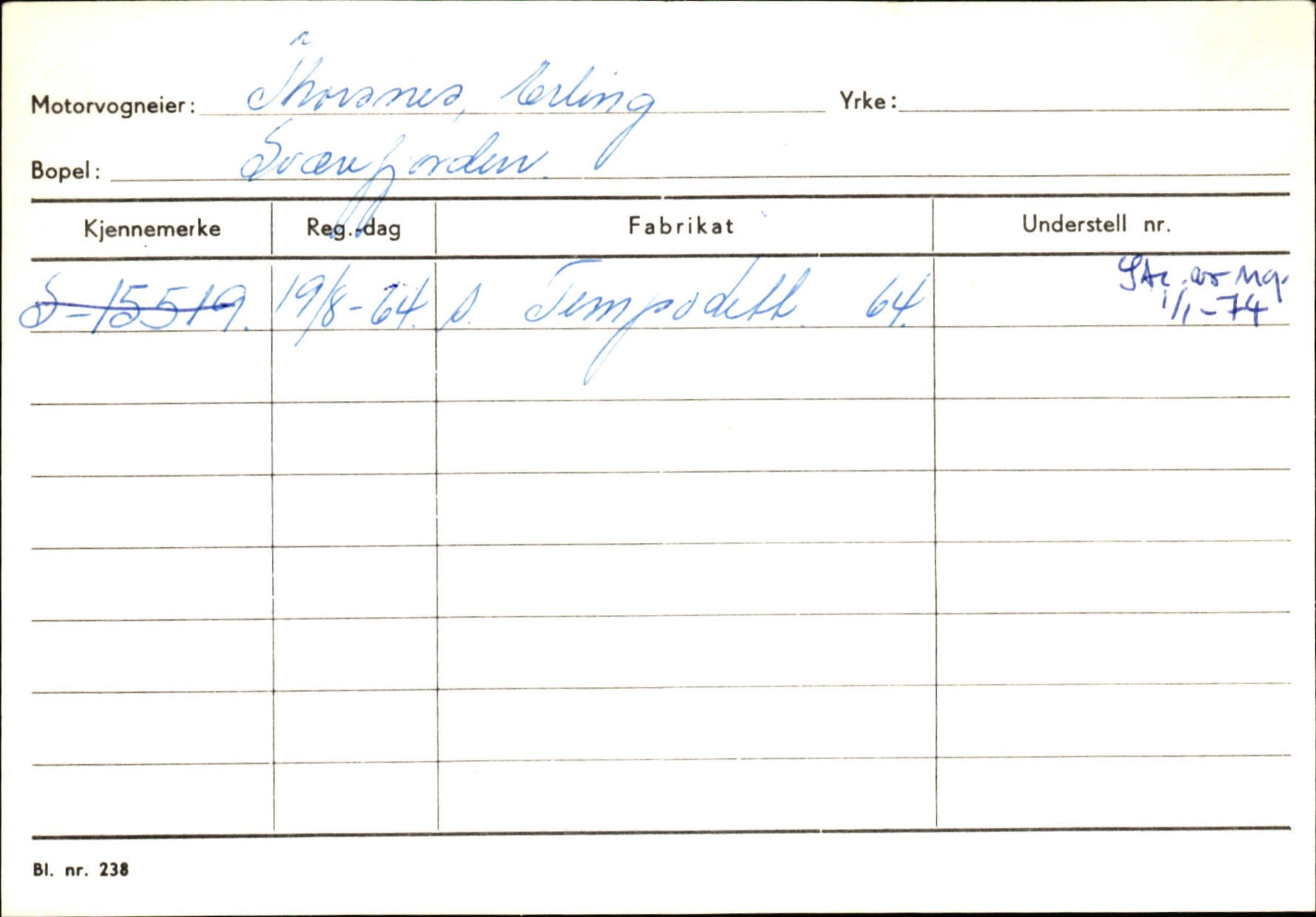 Statens vegvesen, Sogn og Fjordane vegkontor, AV/SAB-A-5301/4/F/L0132: Eigarregister Askvoll A-Å. Balestrand A-Å, 1945-1975, p. 2412