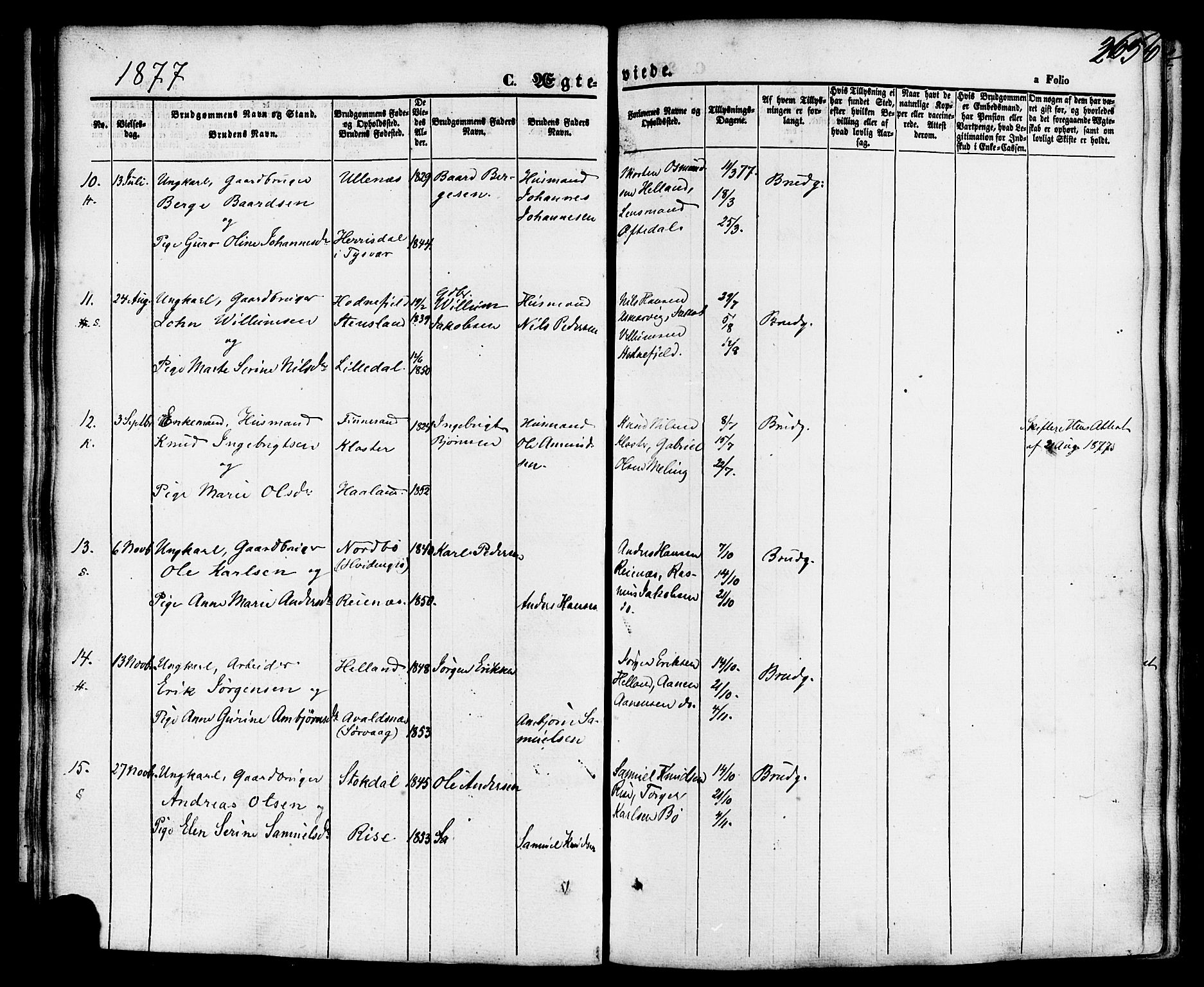 Rennesøy sokneprestkontor, AV/SAST-A -101827/H/Ha/Haa/L0006: Parish register (official) no. A 6, 1860-1878, p. 265