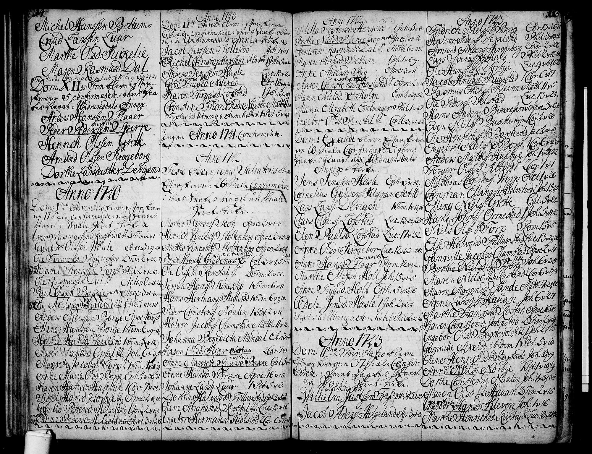 Våle kirkebøker, AV/SAKO-A-334/F/Fa/L0004: Parish register (official) no. I 4 /2, 1732-1773, p. 114-115