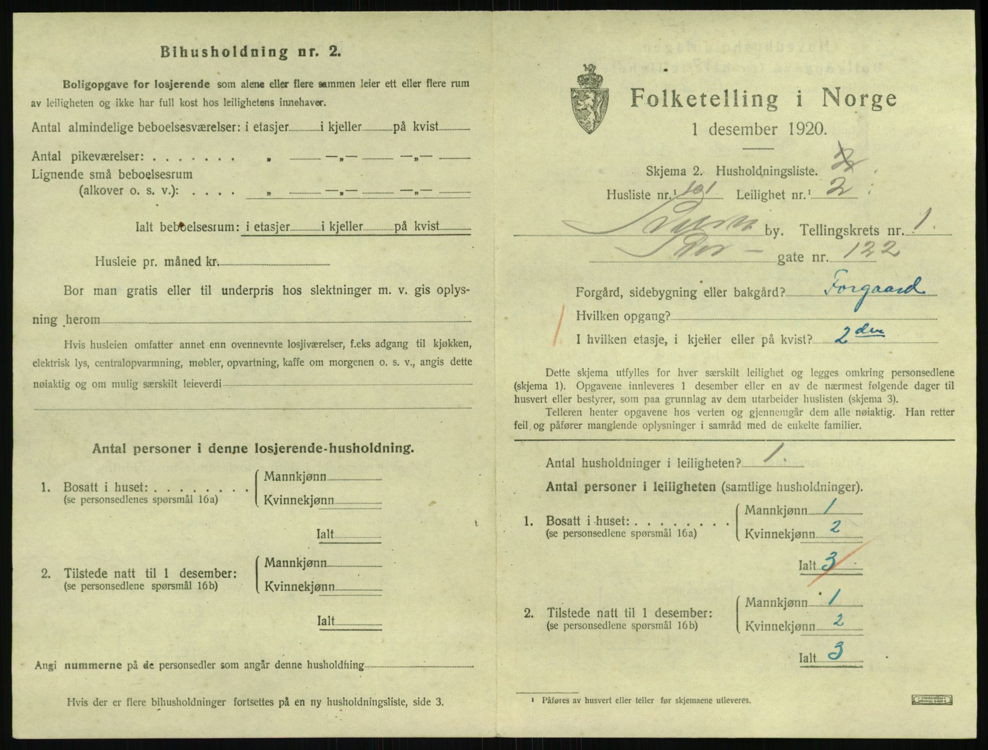 SAKO, 1920 census for Svelvik, 1920, p. 1129