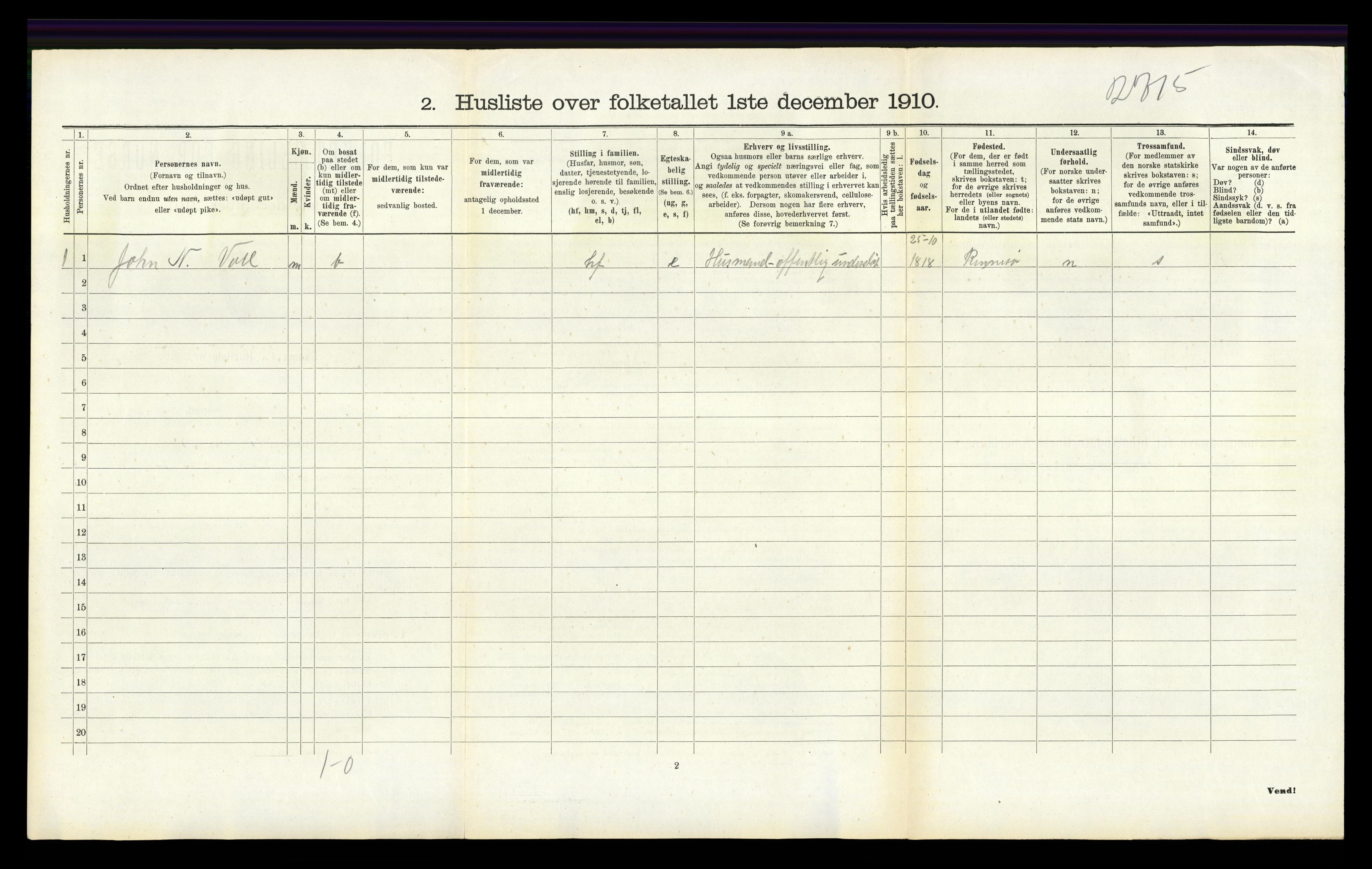 RA, 1910 census for Mosterøy, 1910, p. 216