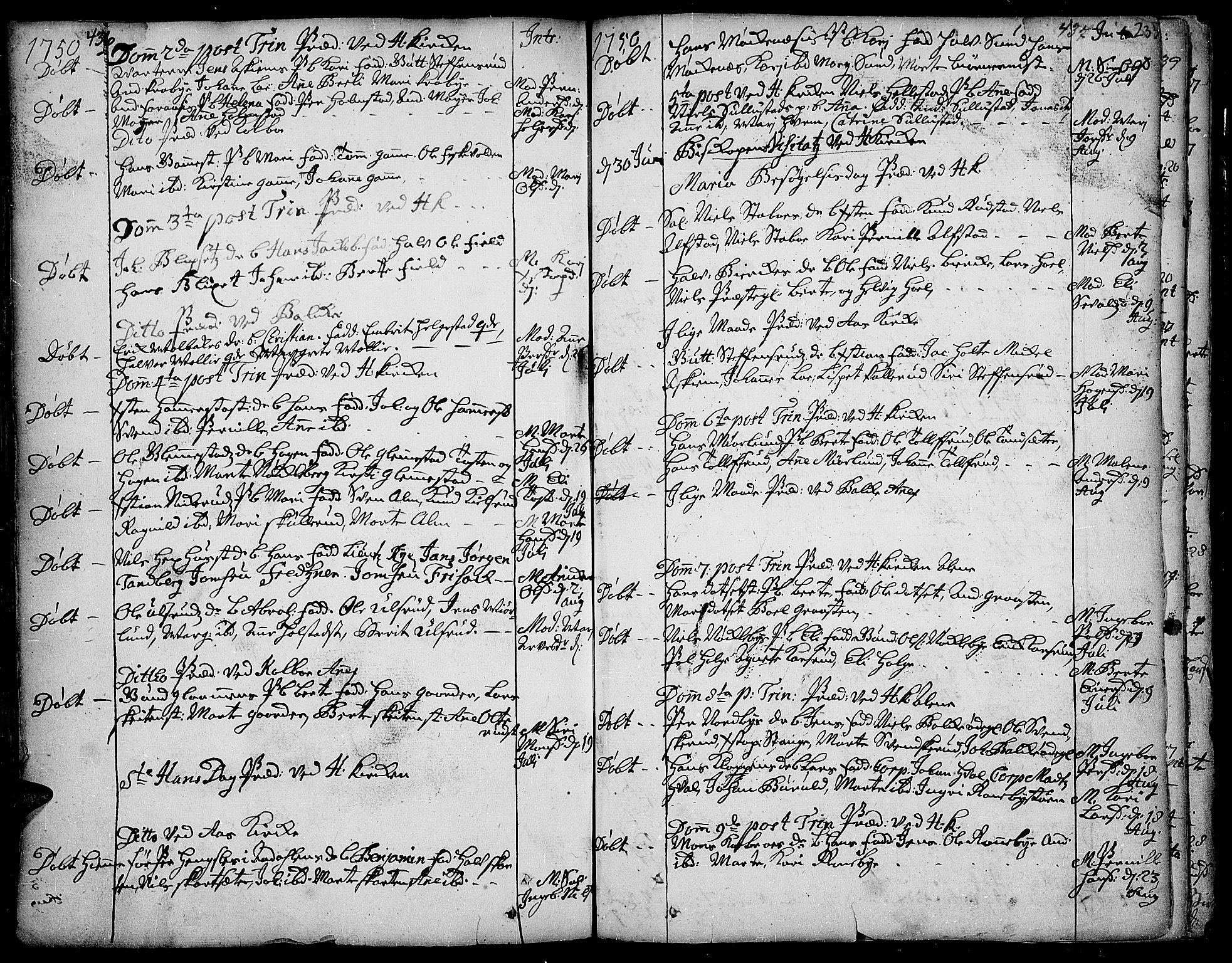 Toten prestekontor, SAH/PREST-102/H/Ha/Haa/L0003: Parish register (official) no. 3, 1734-1751, p. 436-437