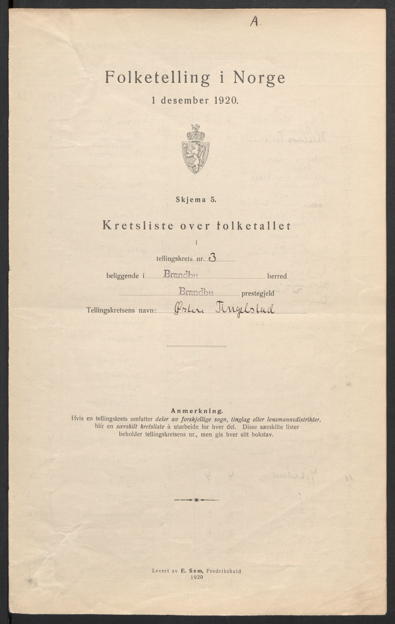 SAH, 1920 census for Brandbu, 1920, p. 24