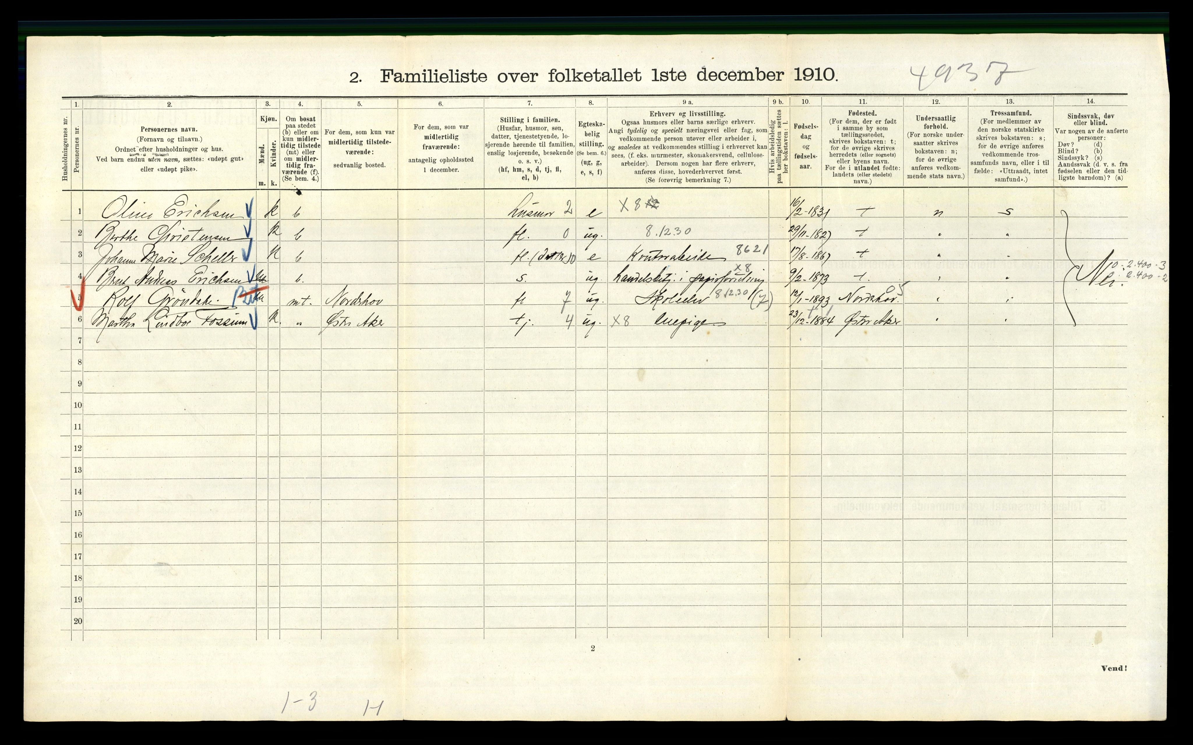 RA, 1910 census for Kristiania, 1910, p. 46584