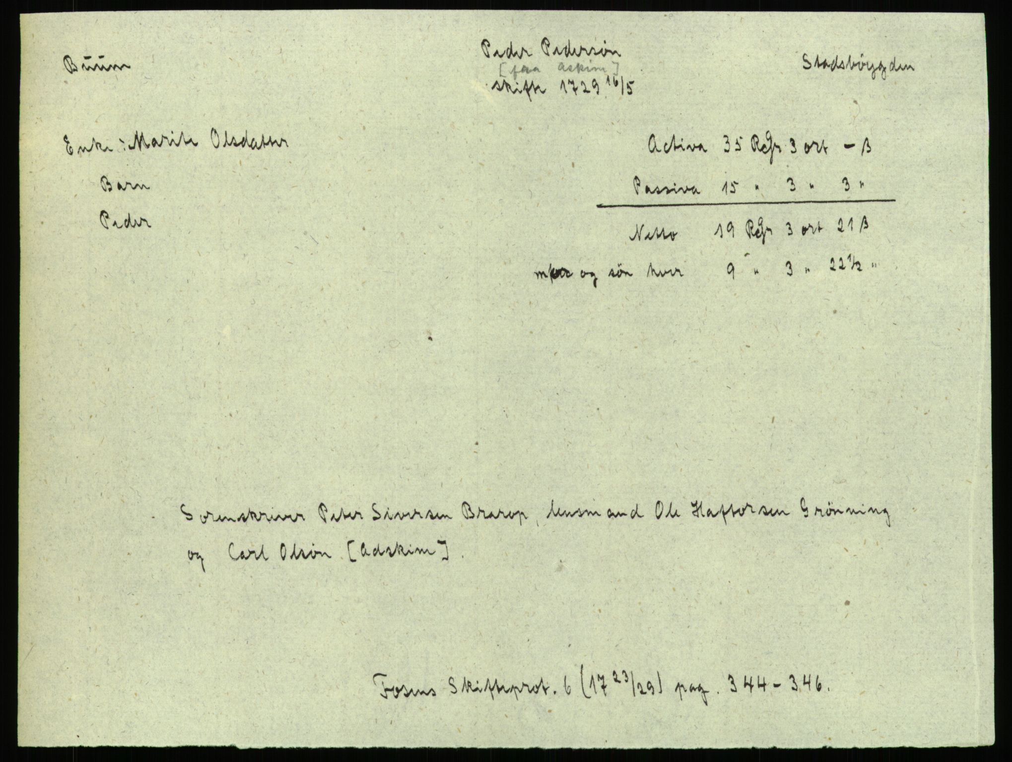 Fosen sorenskriveri, AV/SAT-A-1107/1/3, 1681-1783, p. 187