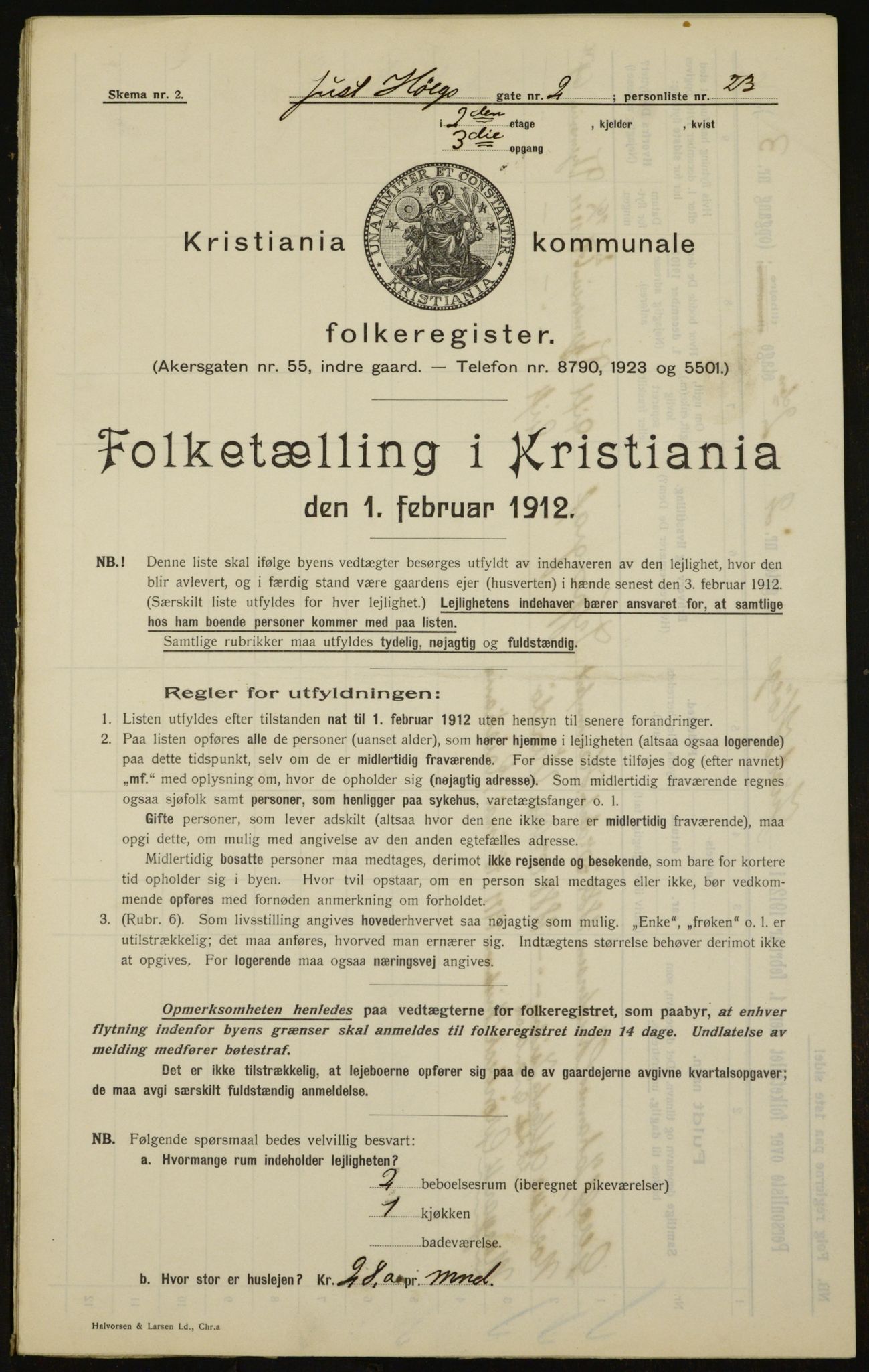 OBA, Municipal Census 1912 for Kristiania, 1912, p. 47939