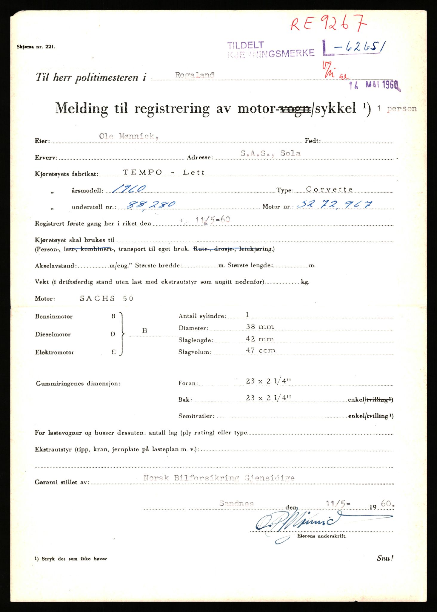 Stavanger trafikkstasjon, SAST/A-101942/0/F/L0062: L-62000 - L-62699, 1930-1971, p. 2197