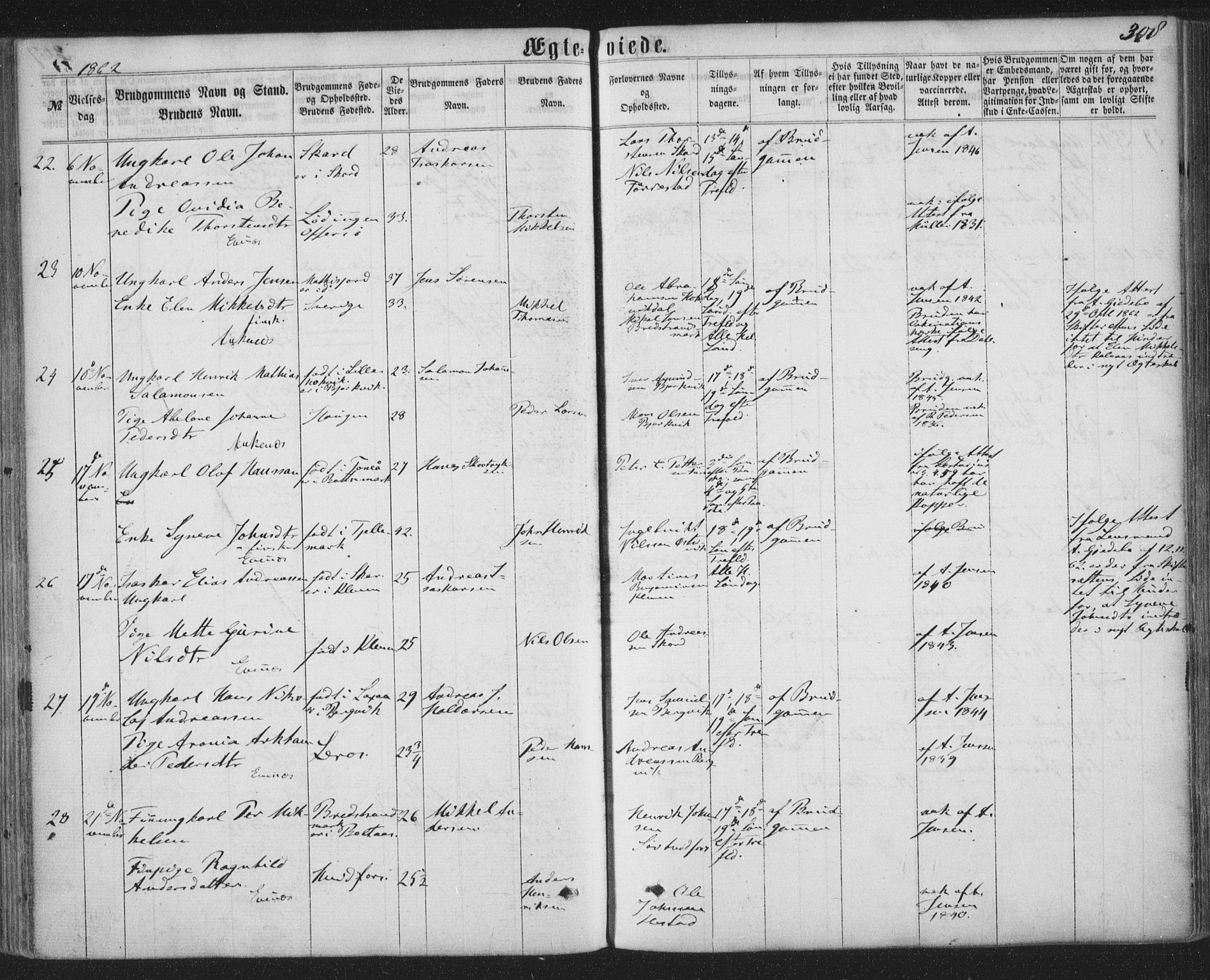 Ministerialprotokoller, klokkerbøker og fødselsregistre - Nordland, AV/SAT-A-1459/863/L0896: Parish register (official) no. 863A08, 1861-1871, p. 308