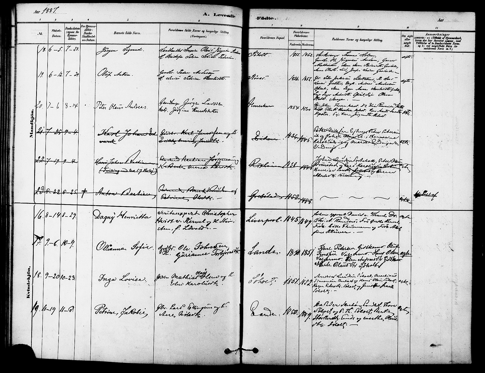 Ministerialprotokoller, klokkerbøker og fødselsregistre - Møre og Romsdal, AV/SAT-A-1454/522/L0315: Parish register (official) no. 522A10, 1878-1890