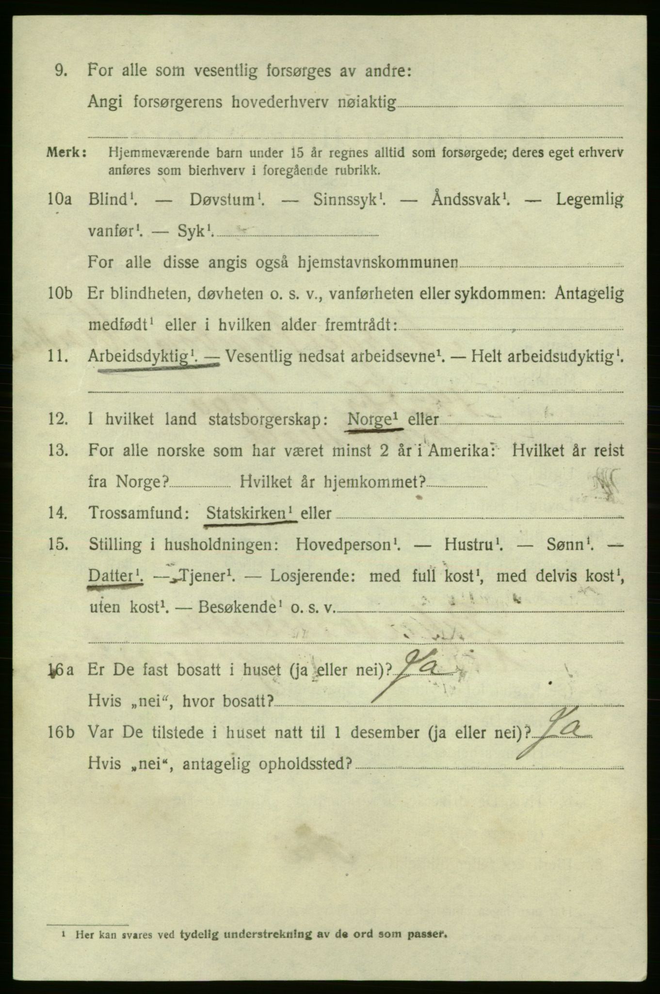 SAO, 1920 census for Fredrikshald, 1920, p. 16063