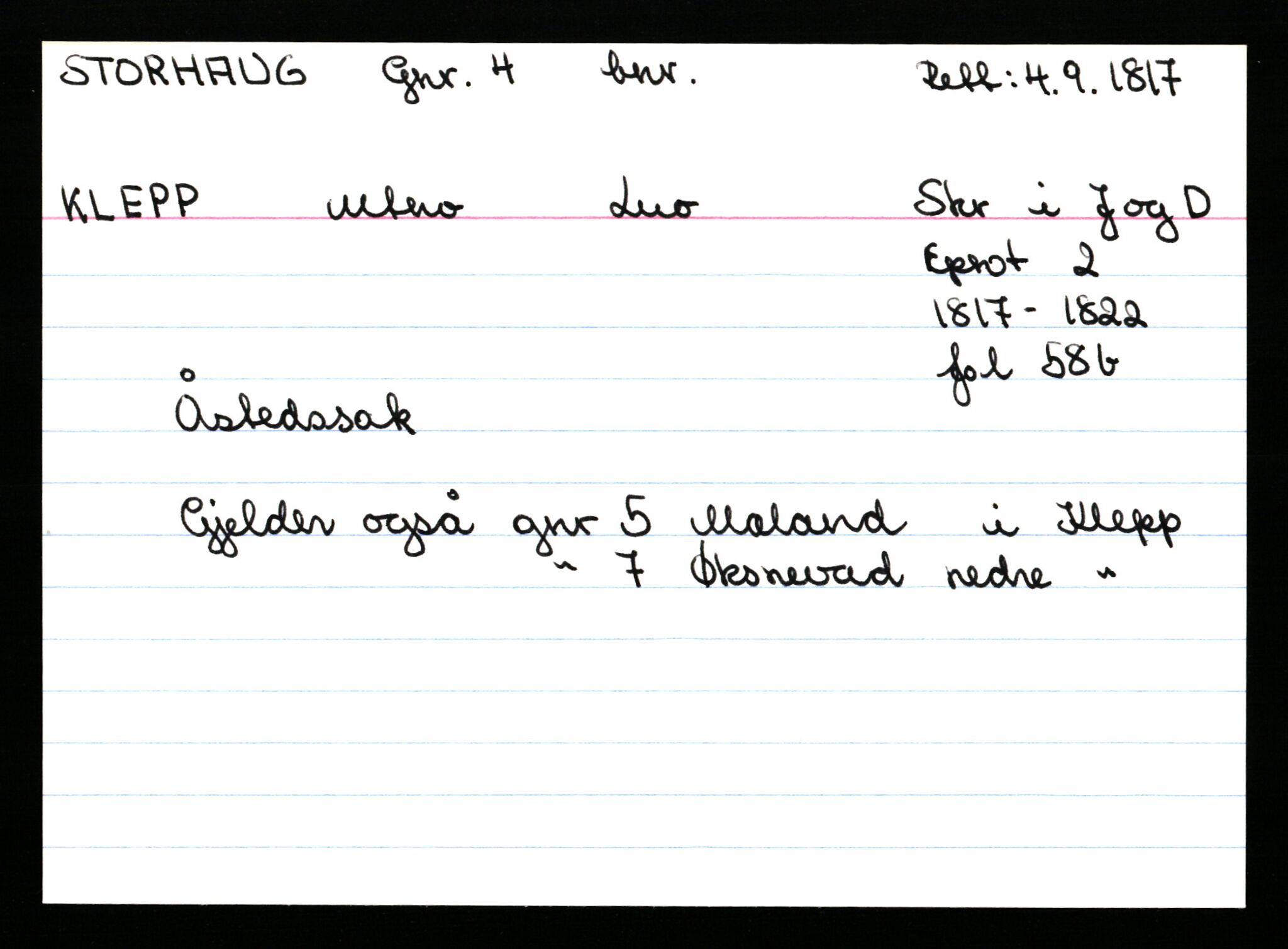 Statsarkivet i Stavanger, AV/SAST-A-101971/03/Y/Ym/L0056: Åstedskort sortert etter gårdsnavn: Stokkeland - Sund, 1600-1950, p. 233