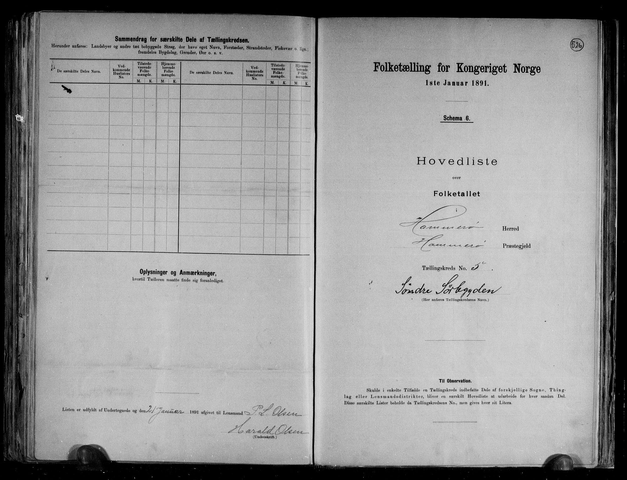 RA, 1891 census for 1849 Hamarøy, 1891, p. 12