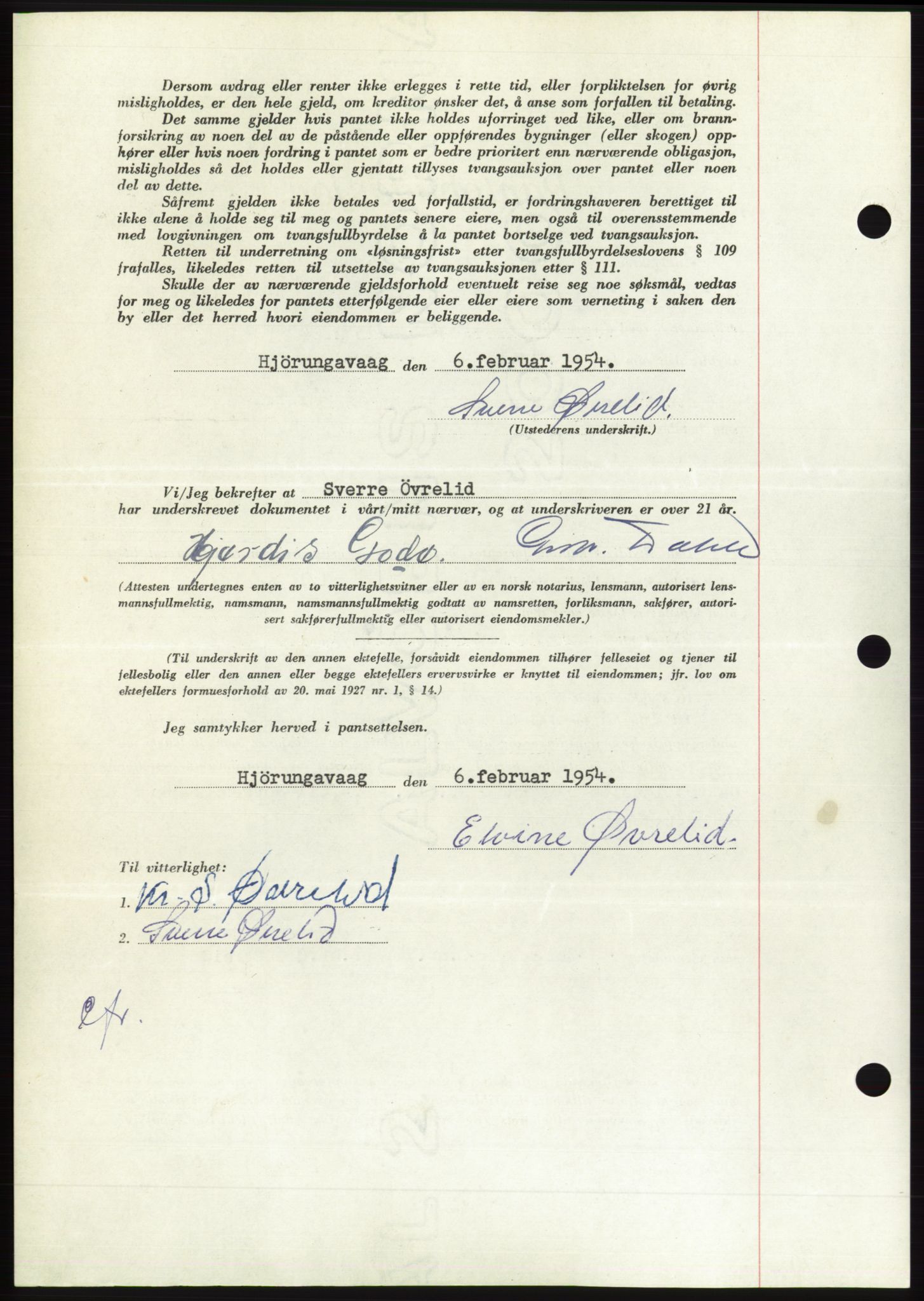 Søre Sunnmøre sorenskriveri, AV/SAT-A-4122/1/2/2C/L0124: Mortgage book no. 12B, 1953-1954, Diary no: : 474/1954