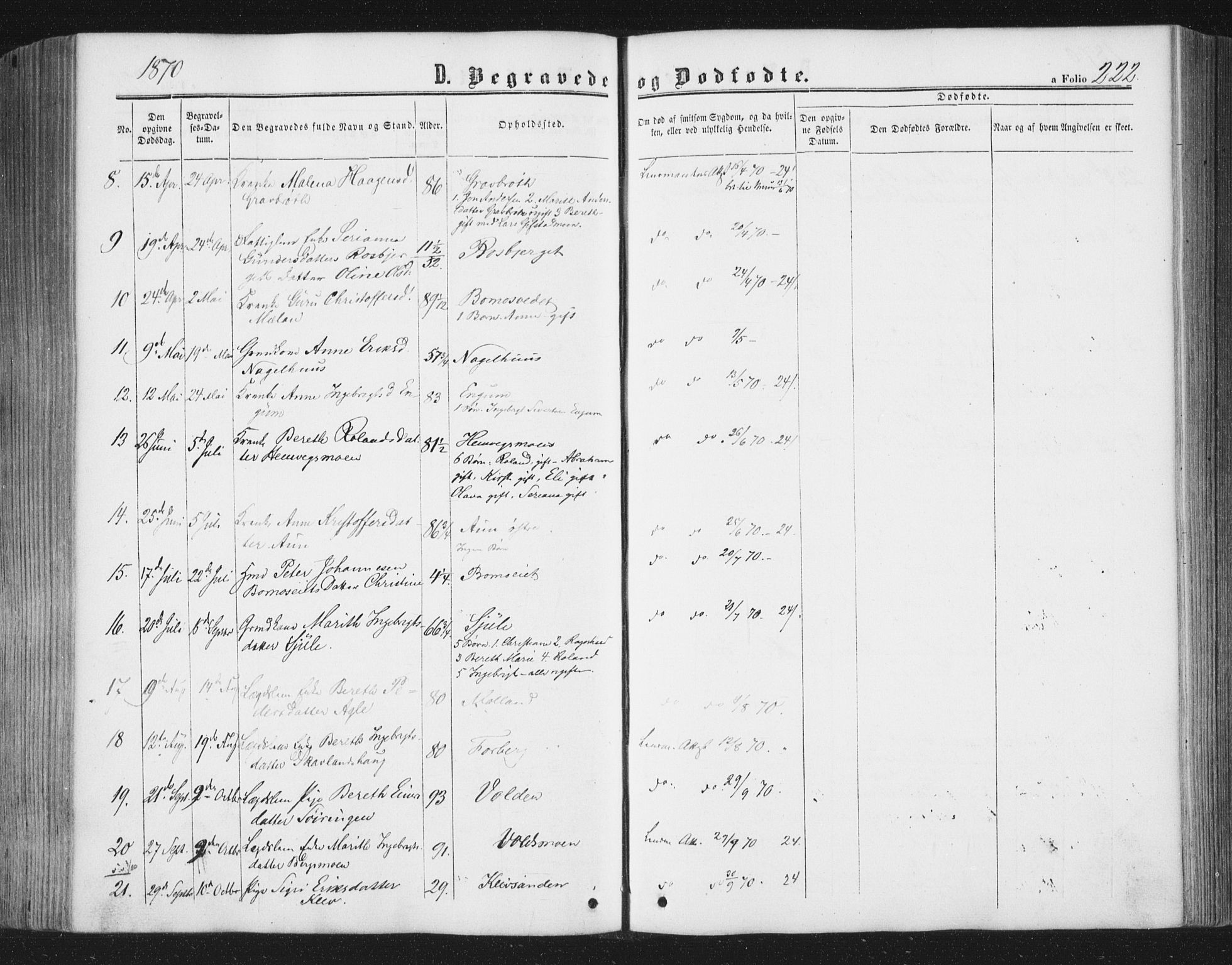 Ministerialprotokoller, klokkerbøker og fødselsregistre - Nord-Trøndelag, SAT/A-1458/749/L0472: Parish register (official) no. 749A06, 1857-1873, p. 222