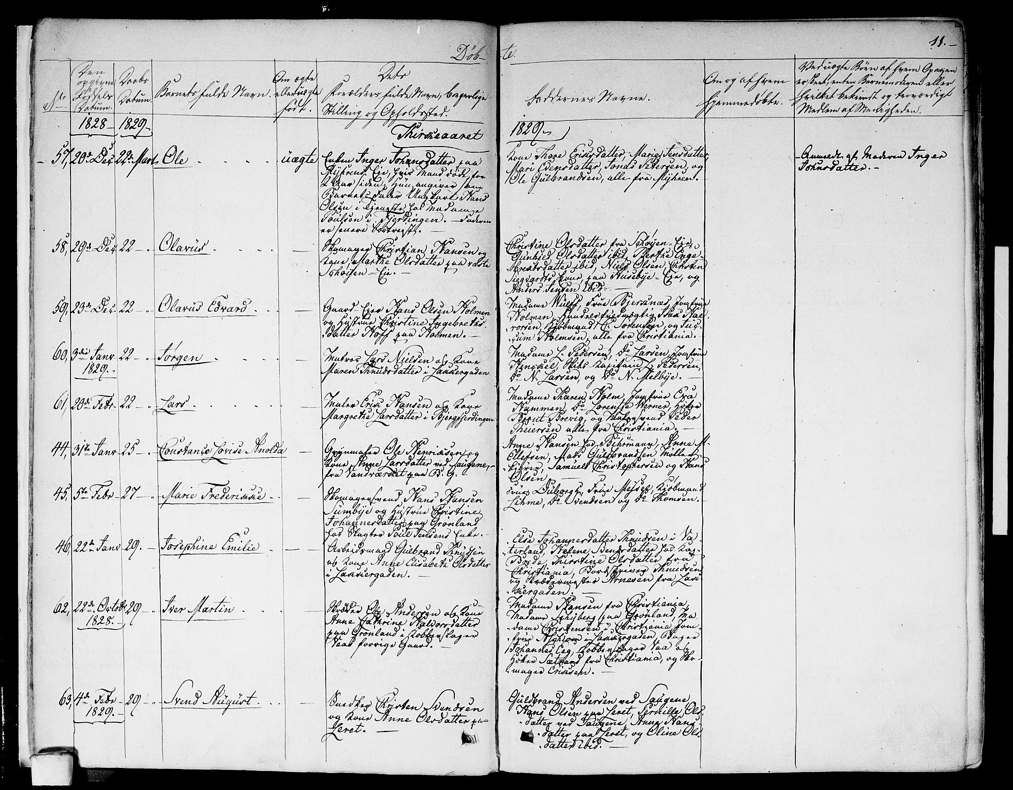 Aker prestekontor kirkebøker, SAO/A-10861/F/L0013: Parish register (official) no. 13, 1828-1837, p. 11