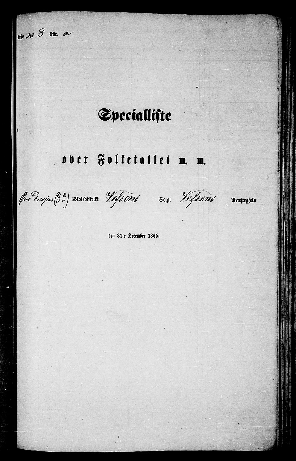 RA, 1865 census for Vefsn, 1865, p. 155