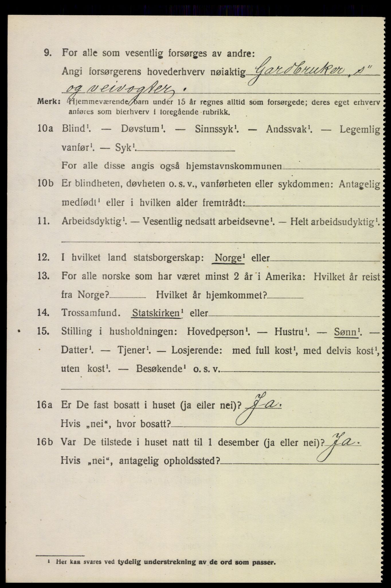 SAK, 1920 census for Sør-Audnedal, 1920, p. 6912