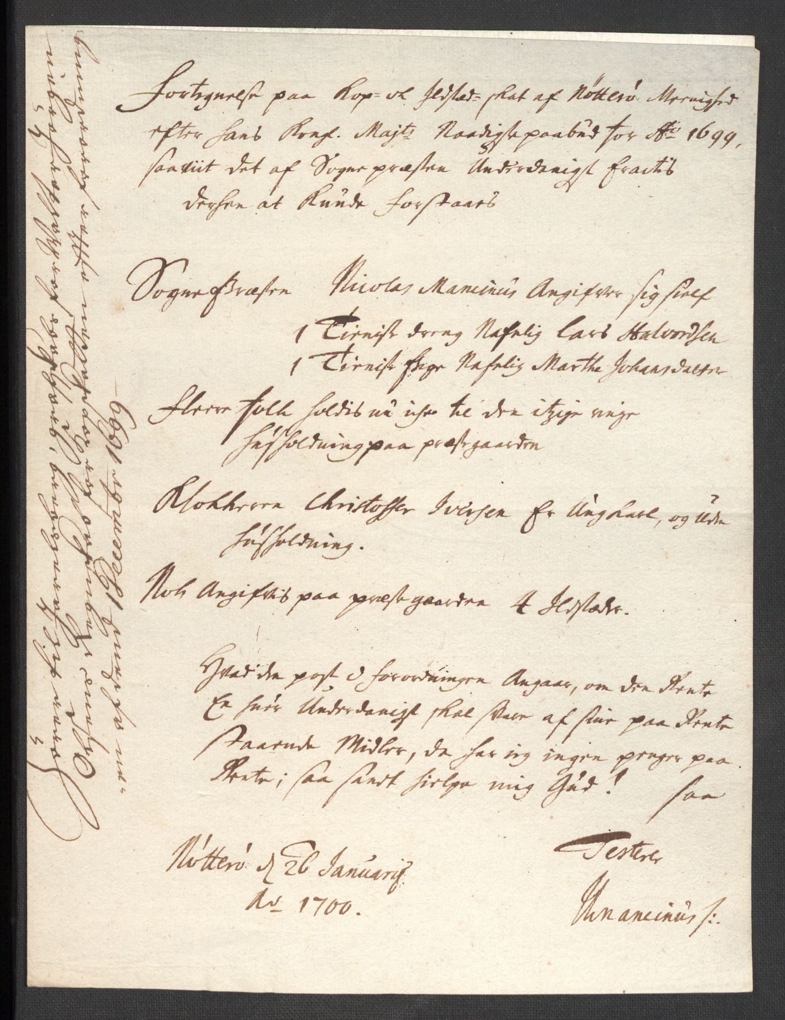 Rentekammeret inntil 1814, Reviderte regnskaper, Fogderegnskap, AV/RA-EA-4092/R32/L1869: Fogderegnskap Jarlsberg grevskap, 1700-1701, p. 134