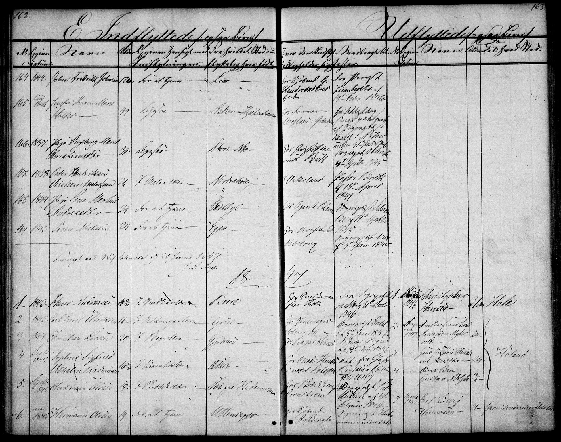Oslo domkirke Kirkebøker, AV/SAO-A-10752/F/Fa/L0028: Parish register (official) no. 28, 1840-1876, p. 162-163