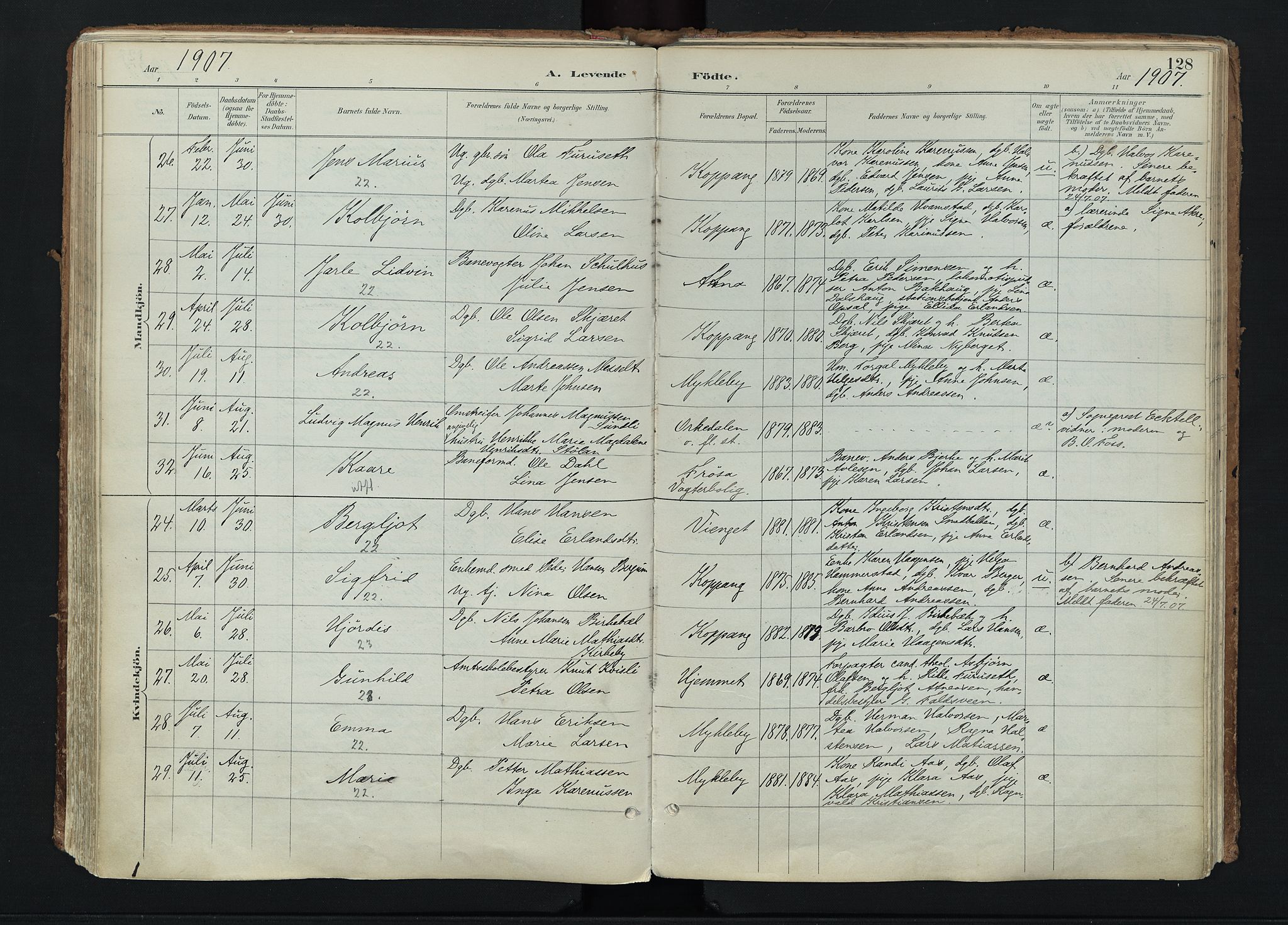 Stor-Elvdal prestekontor, AV/SAH-PREST-052/H/Ha/Haa/L0004: Parish register (official) no. 4, 1890-1922, p. 128