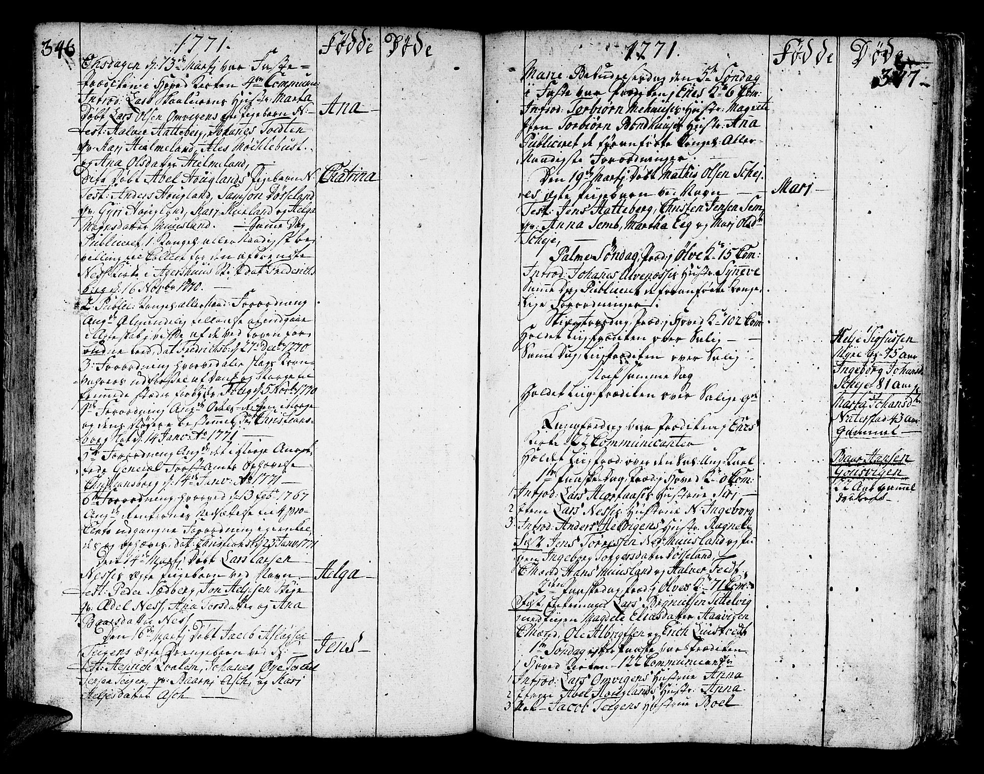 Kvinnherad sokneprestembete, SAB/A-76401/H/Haa: Parish register (official) no. A 3, 1754-1777, p. 346-347