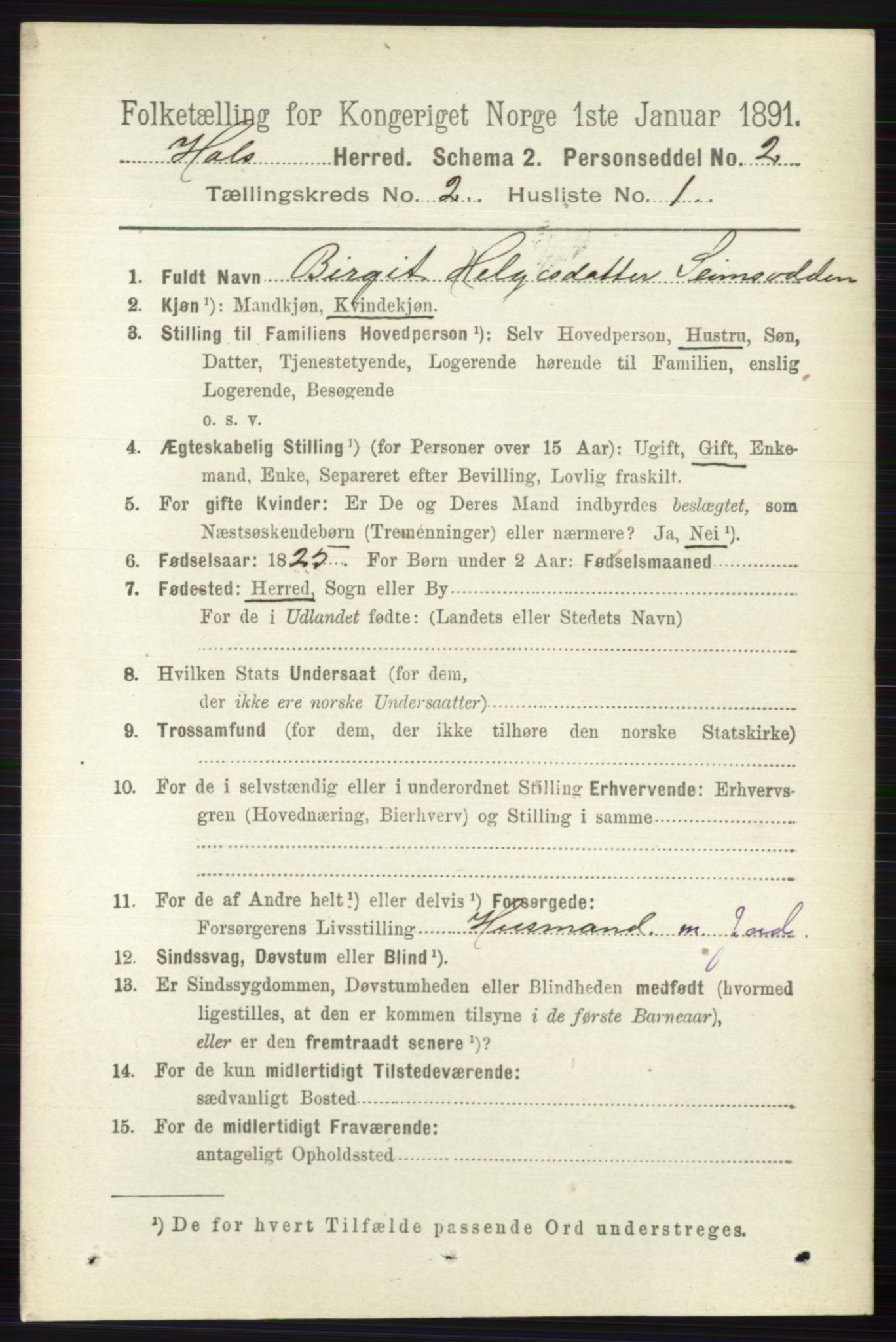 RA, 1891 census for 0620 Hol, 1891, p. 343