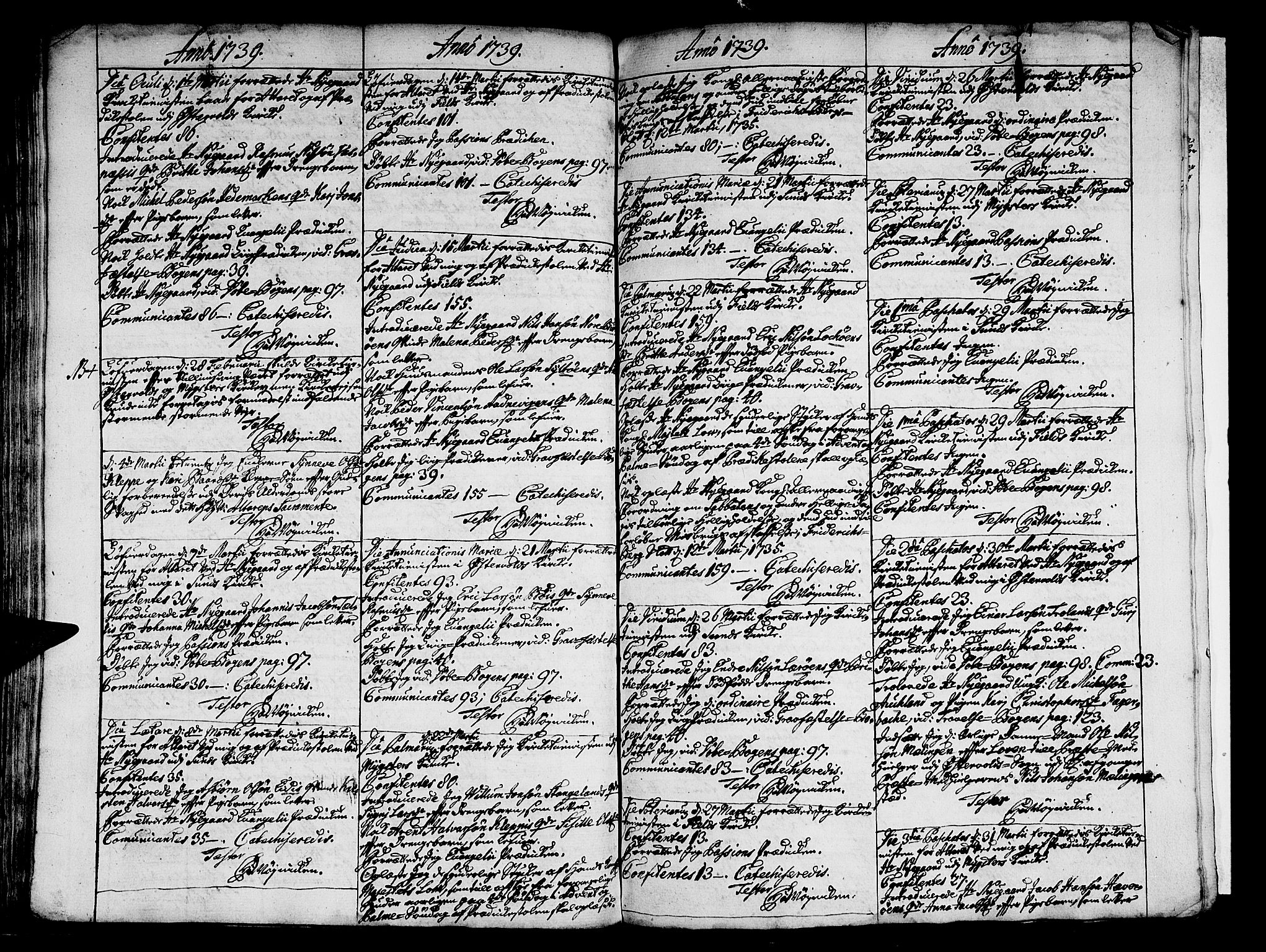 Sund sokneprestembete, AV/SAB-A-99930: Parish register (official) no. A 1, 1729-1740