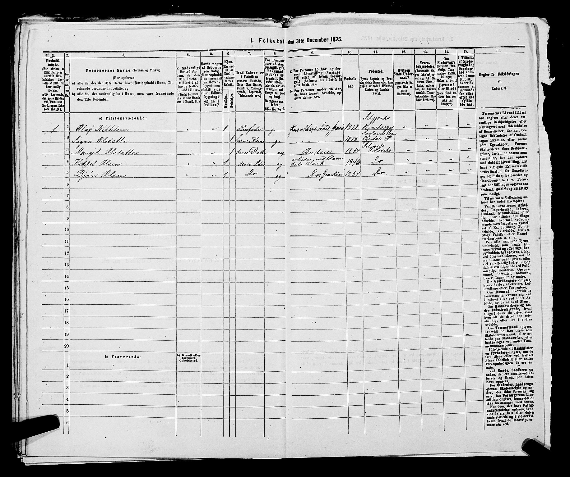 SAKO, 1875 census for 0828P Seljord, 1875, p. 1171