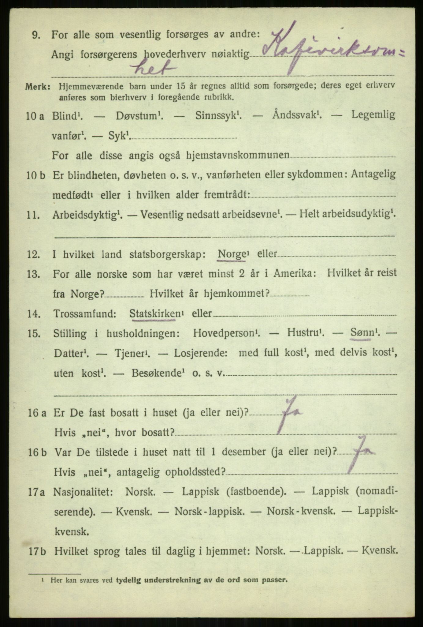 SATØ, 1920 census for Målselv, 1920, p. 2262