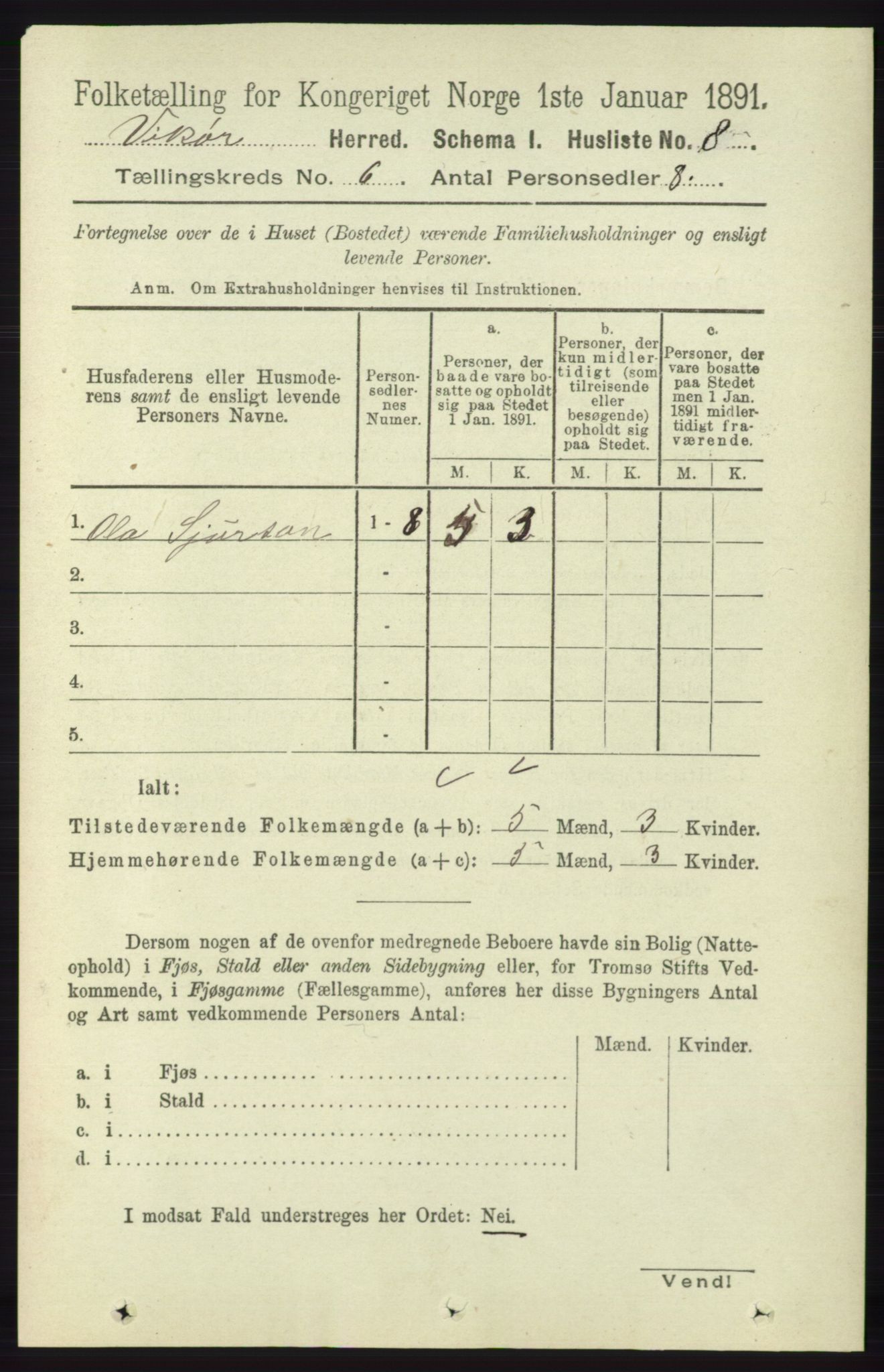 RA, 1891 census for 1238 Vikør, 1891, p. 1748