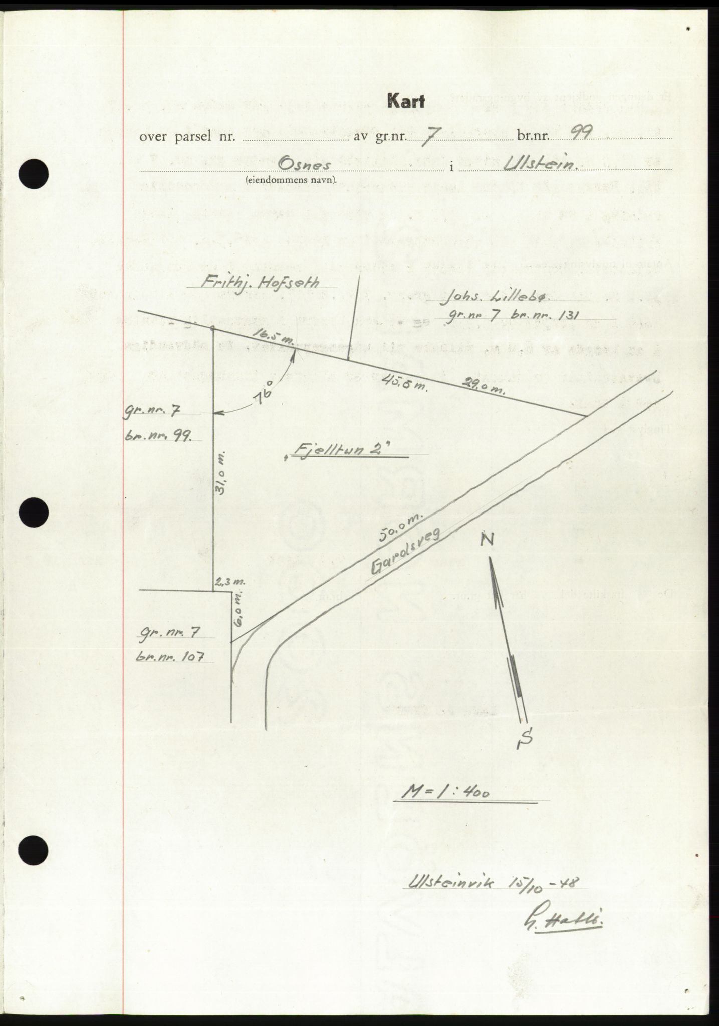 Søre Sunnmøre sorenskriveri, AV/SAT-A-4122/1/2/2C/L0083: Mortgage book no. 9A, 1948-1949, Diary no: : 1549/1948