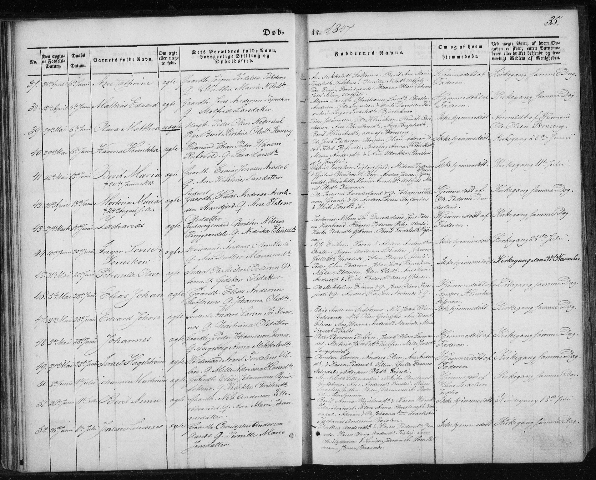 Ministerialprotokoller, klokkerbøker og fødselsregistre - Nordland, AV/SAT-A-1459/827/L0391: Parish register (official) no. 827A03, 1842-1852, p. 35