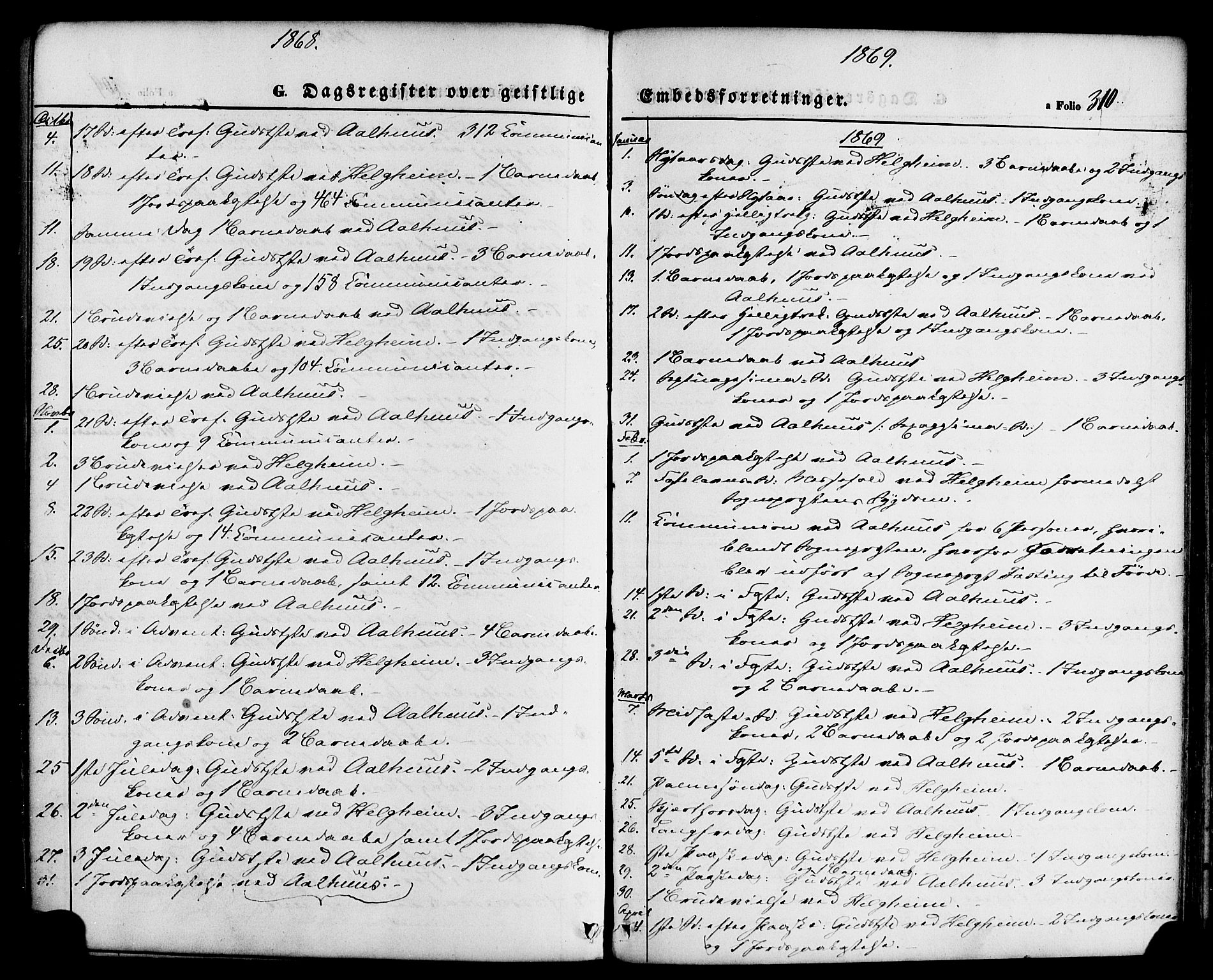 Jølster sokneprestembete, SAB/A-80701/H/Haa/Haaa/L0011: Parish register (official) no. A 11, 1866-1881, p. 310