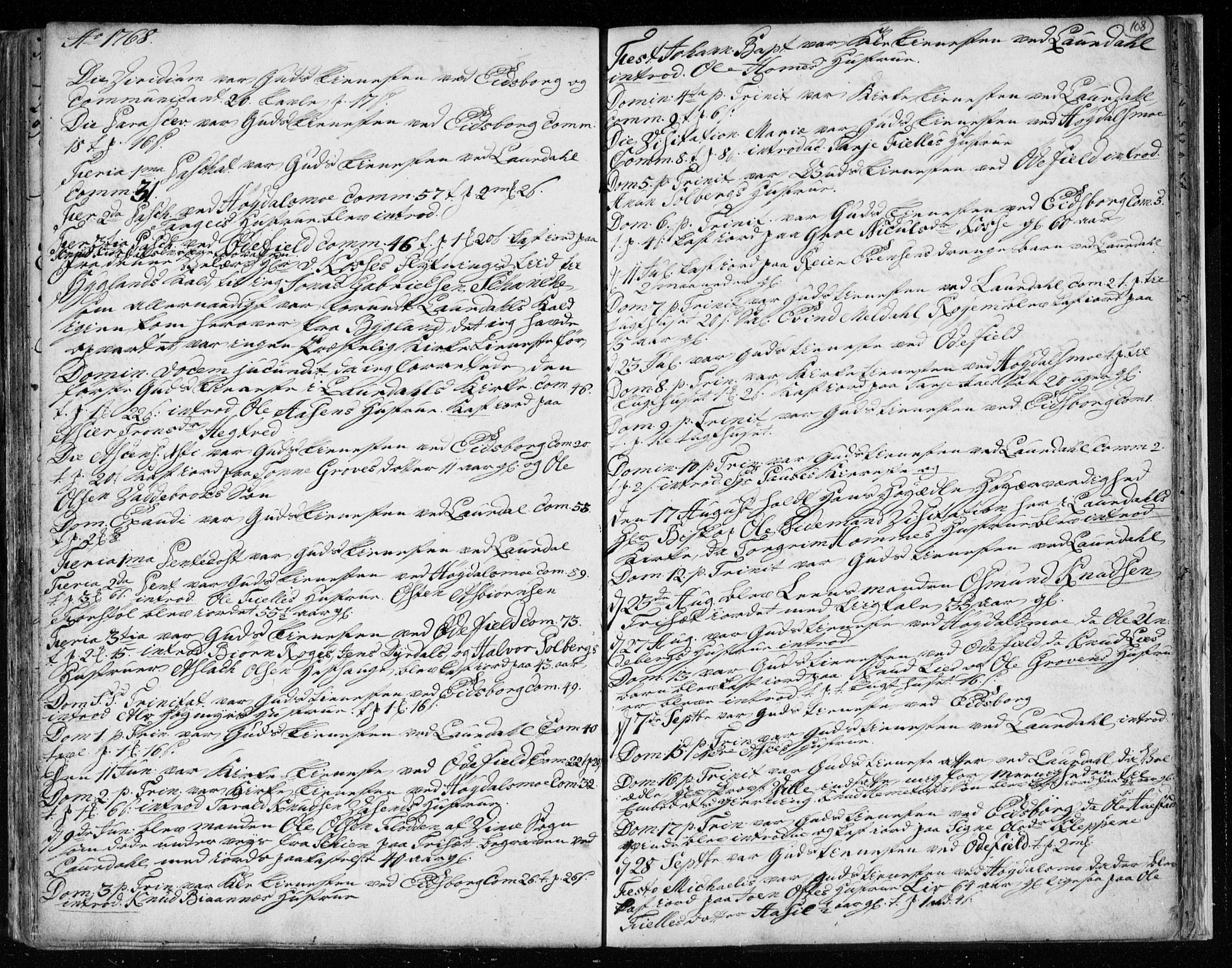 Lårdal kirkebøker, SAKO/A-284/F/Fa/L0003: Parish register (official) no. I 3, 1754-1790, p. 108