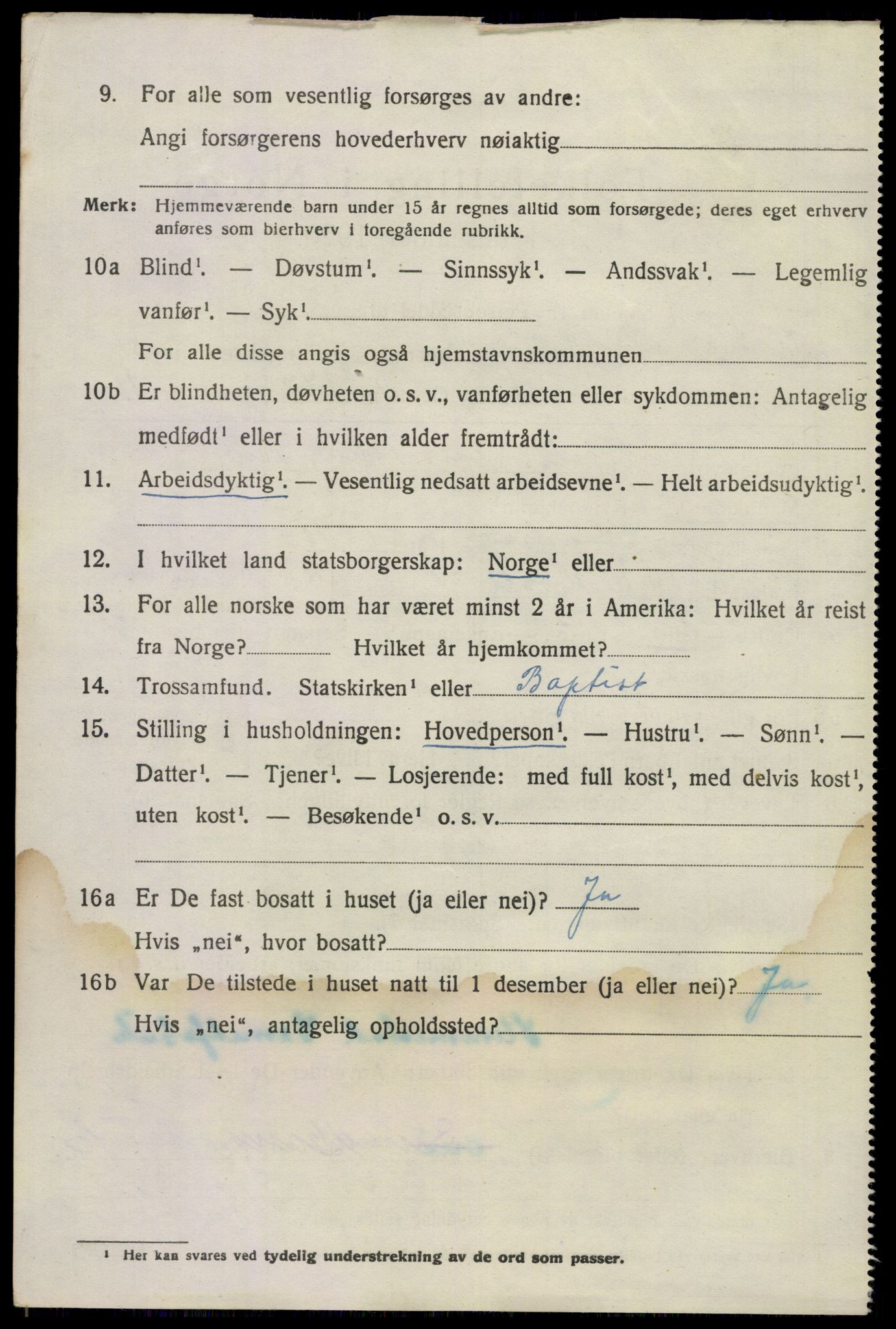 SAKO, 1920 census for Sande, 1920, p. 8961