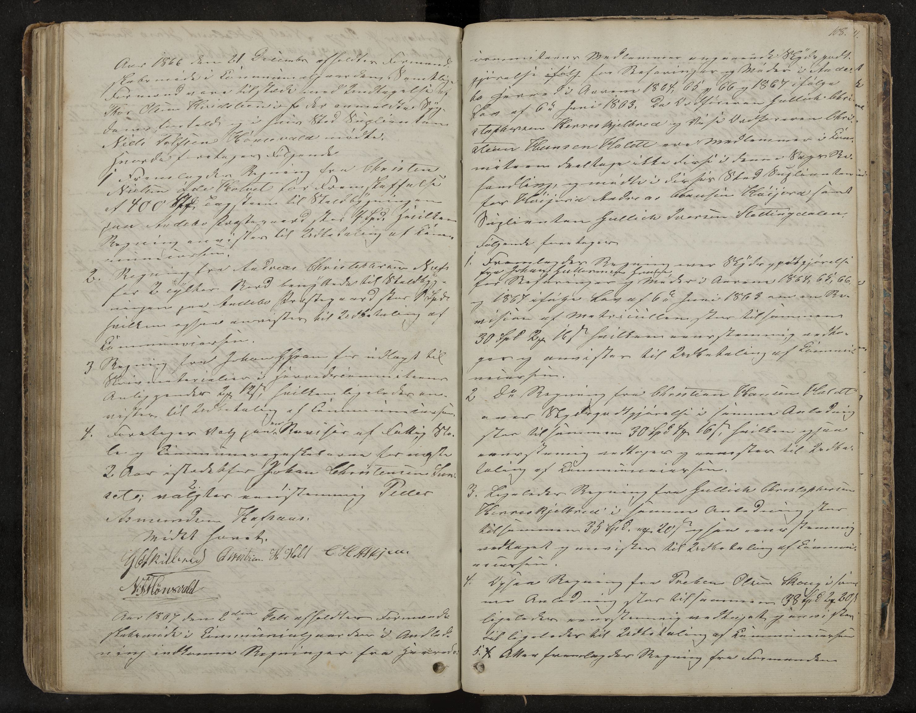 Andebu formannskap og sentraladministrasjon, IKAK/0719021-1/A/Aa/L0001: Møtebok med register, 1837-1869, p. 108