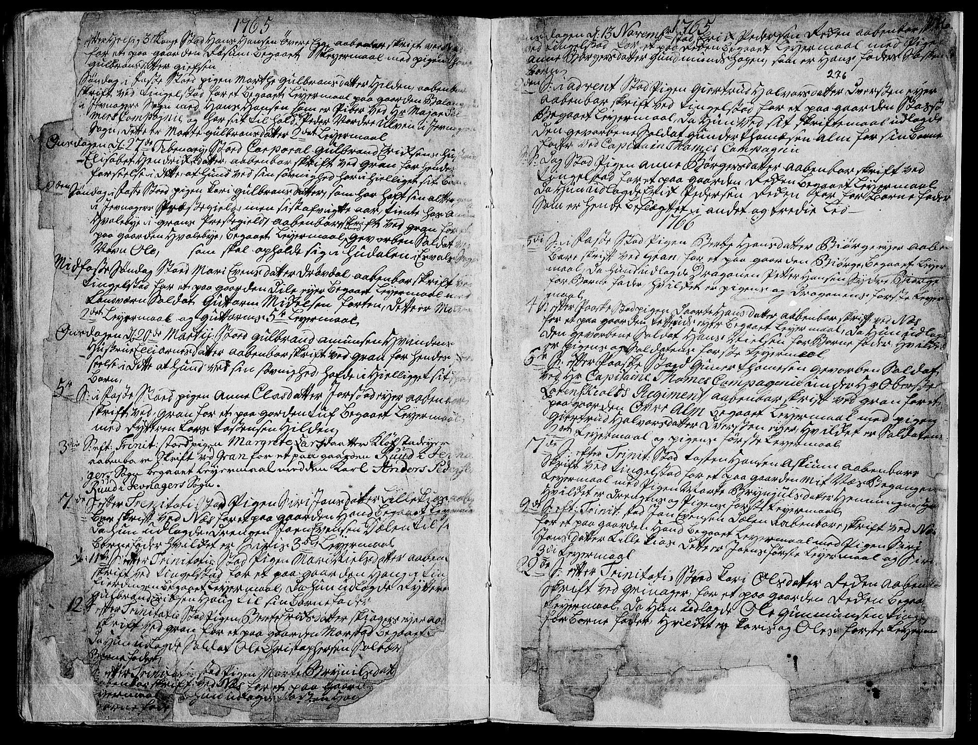 Gran prestekontor, SAH/PREST-112/H/Ha/Haa/L0004: Parish register (official) no. 4, 1759-1775, p. 276
