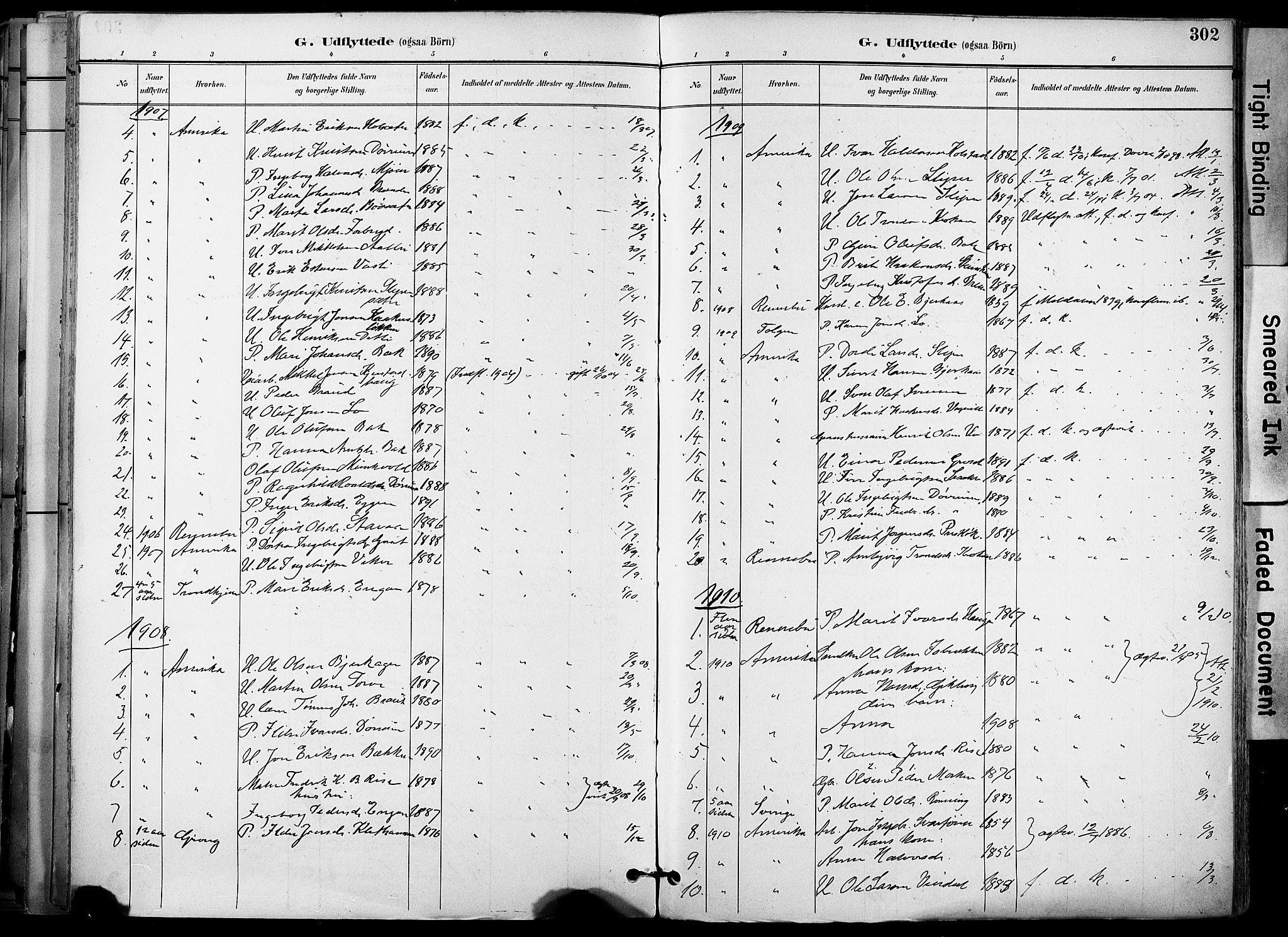 Ministerialprotokoller, klokkerbøker og fødselsregistre - Sør-Trøndelag, SAT/A-1456/678/L0902: Parish register (official) no. 678A11, 1895-1911, p. 302