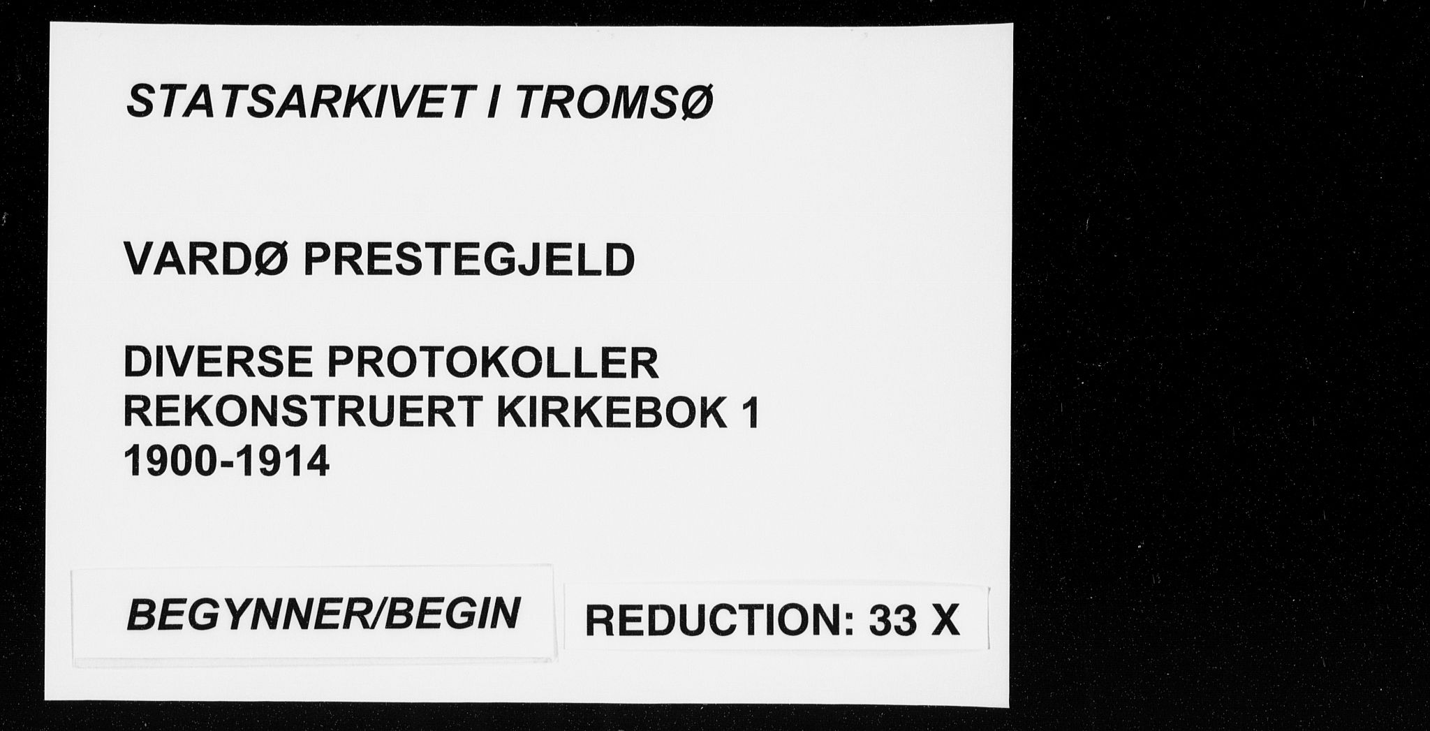 Vardø sokneprestkontor, SATØ/S-1332/H/Hc/L0001kirkerekon: Other parish register no. 1, 1900-1914