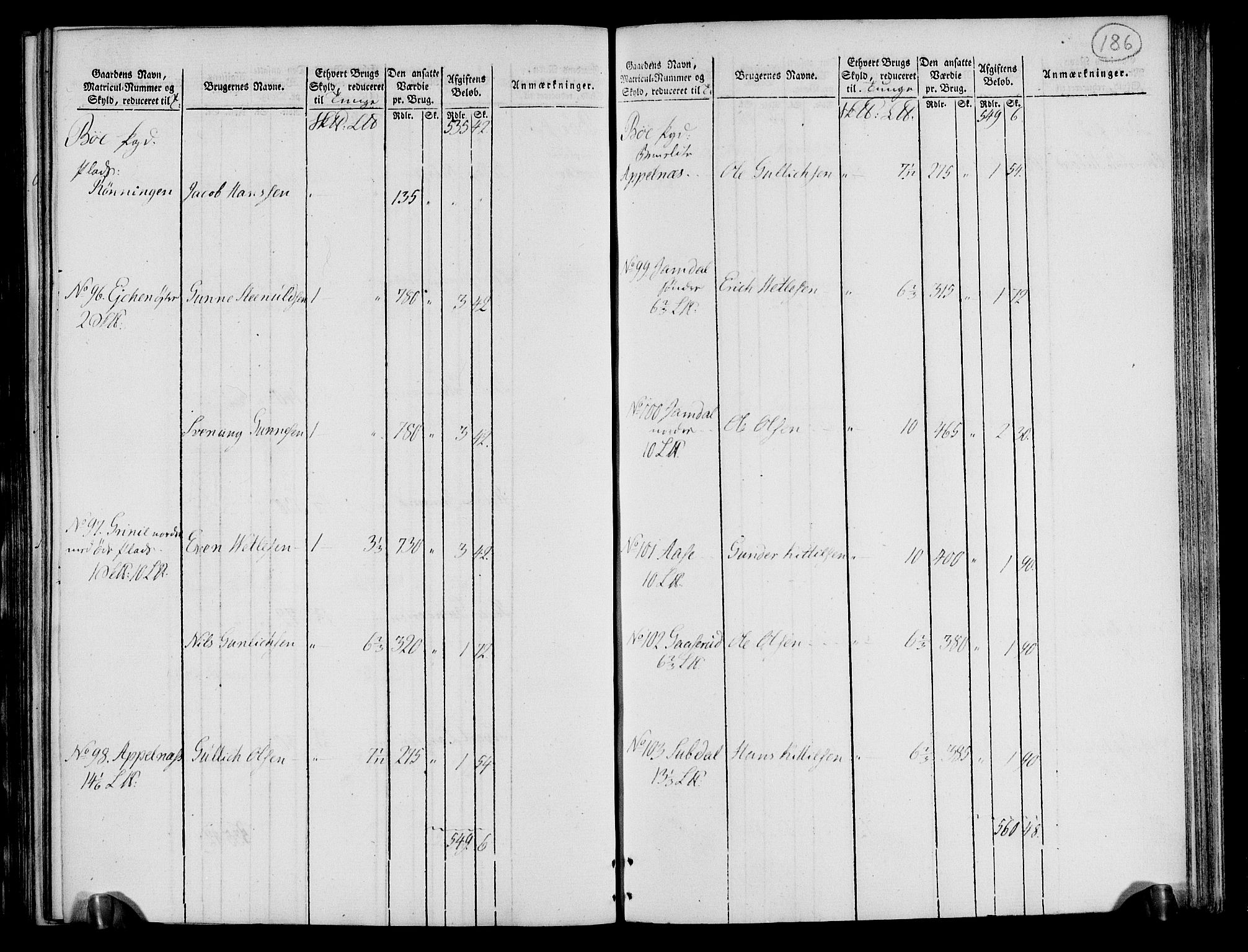 Rentekammeret inntil 1814, Realistisk ordnet avdeling, RA/EA-4070/N/Ne/Nea/L0072: Nedre Telemarken og Bamble fogderi. Oppebørselsregister, 1803, p. 191