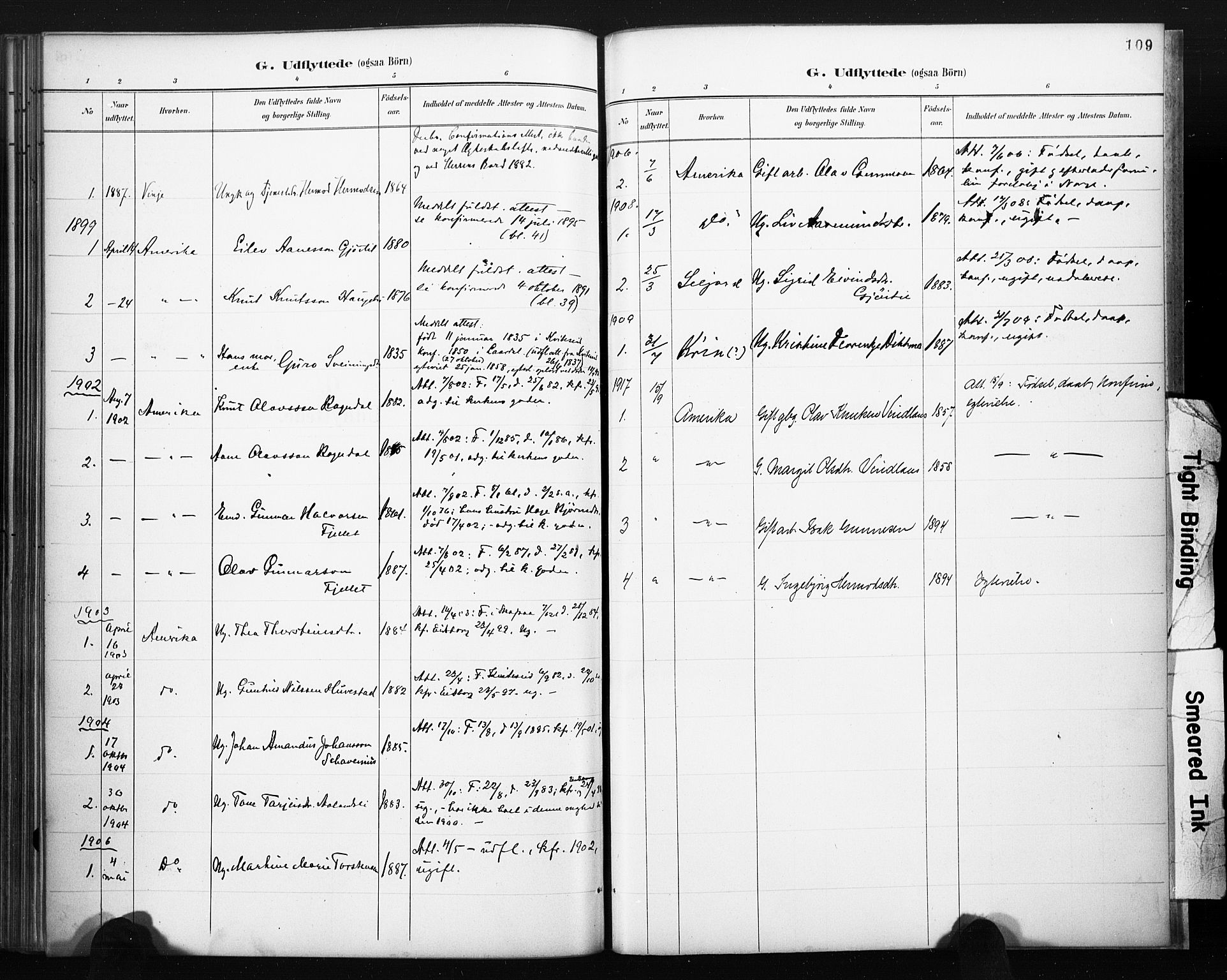 Lårdal kirkebøker, SAKO/A-284/F/Fb/L0002: Parish register (official) no. II 2, 1887-1918, p. 109